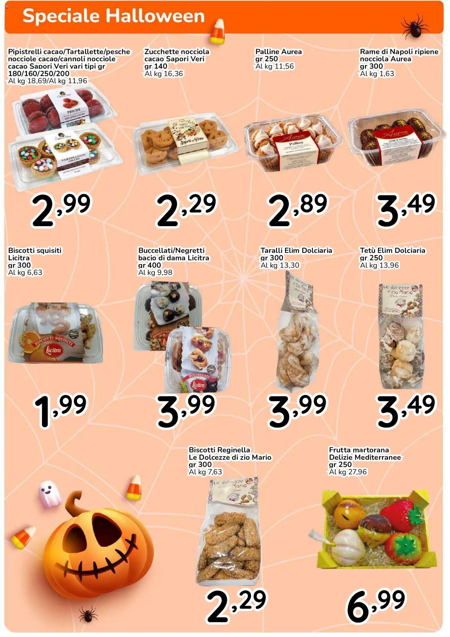 Volantino Famila del 15/10/2026 | Pagina: 8 | Prodotti: Tè, Biscotti, Nocciole, Taralli