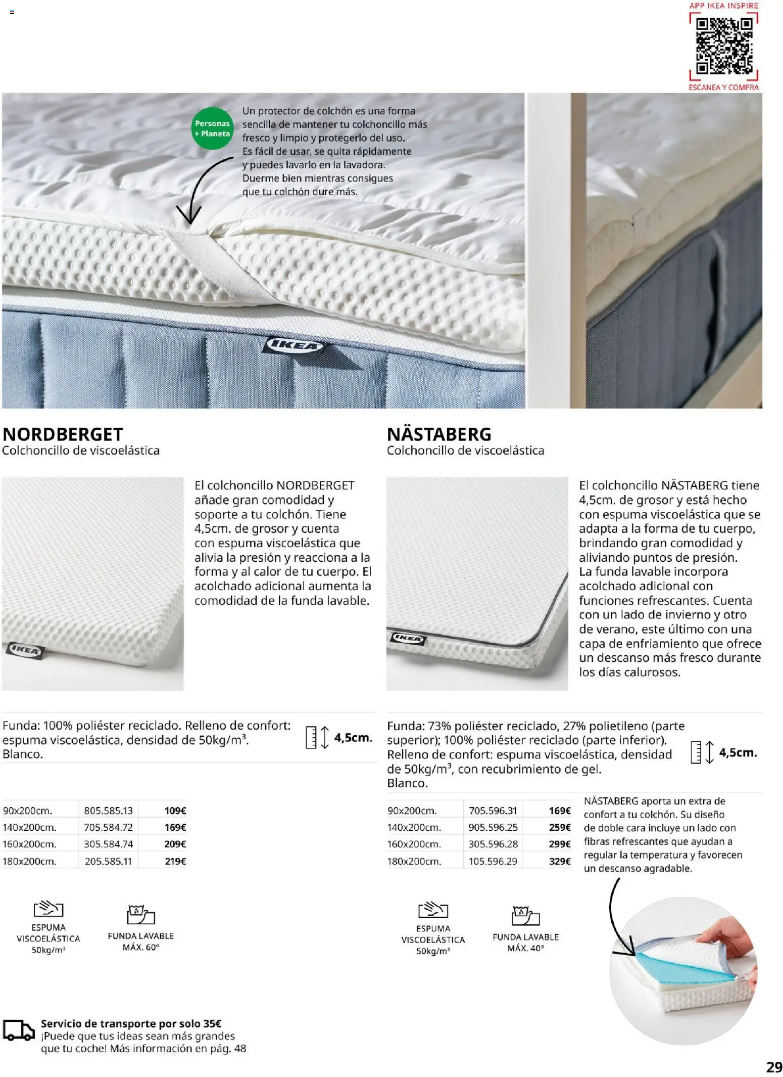 Catálogo IKEA Confort │ válido desde el 01.02.2026 | Página: 29 | Productos: Colchon, Funda
