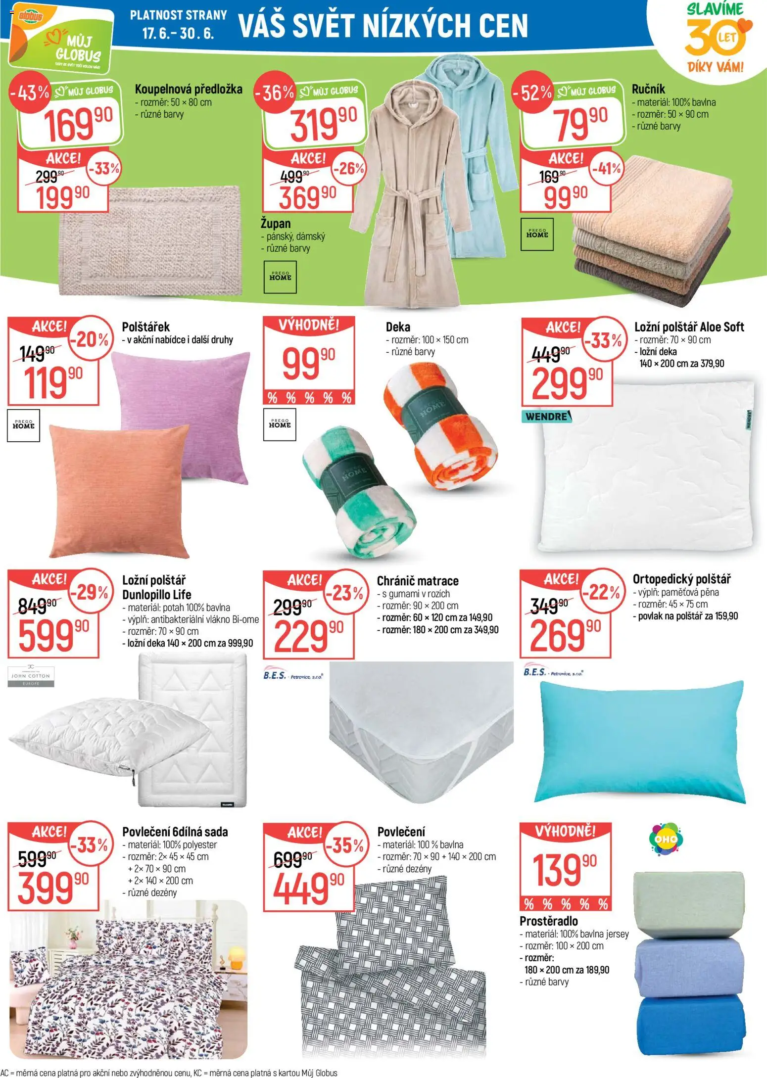 Globus leták od 17.06.2026 | Strana: 37 | Produkty: Globus, Deka, Polštář, Prostěradlo