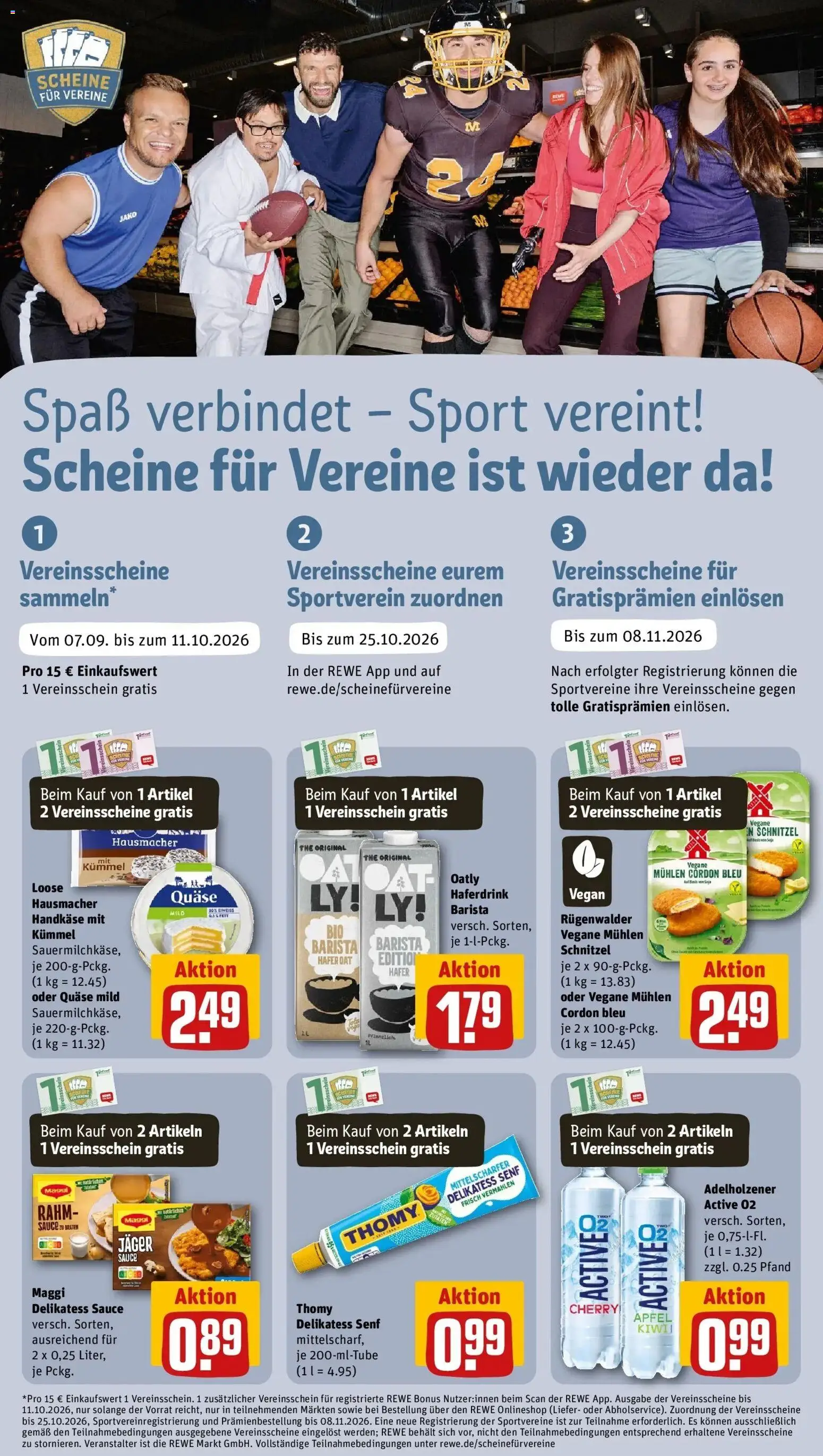 REWE Prospekt ab 07.09.2026 zum Blättern » Angebote | Seite: 16 | Produkte: Adelholzener, Äpfel, Haferdrink, Oatly
