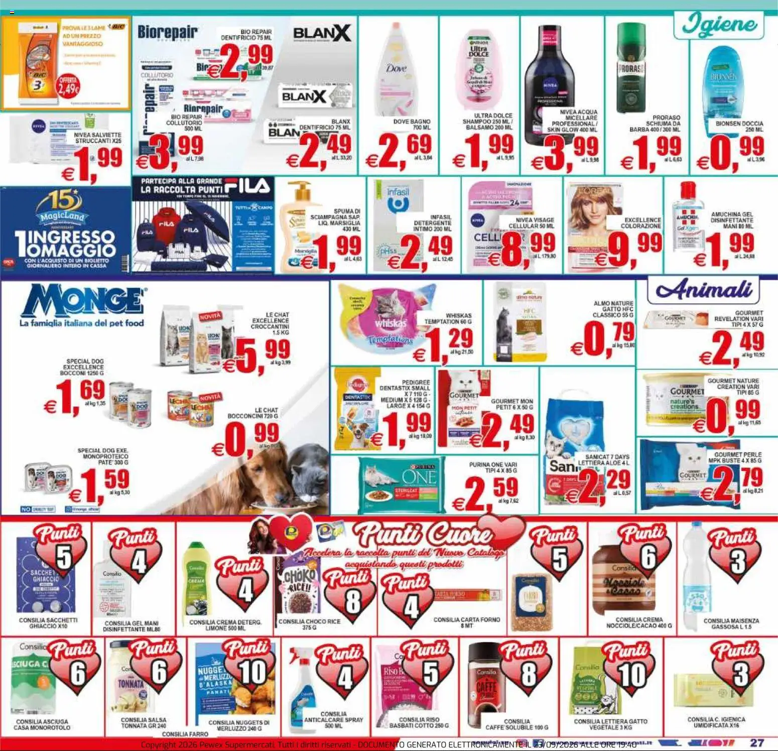 Volantino Pewex del 23/09/2026 | Pagina: 27 | Prodotti: Dentifricio, Detergente, Intimo, Ghiaccio