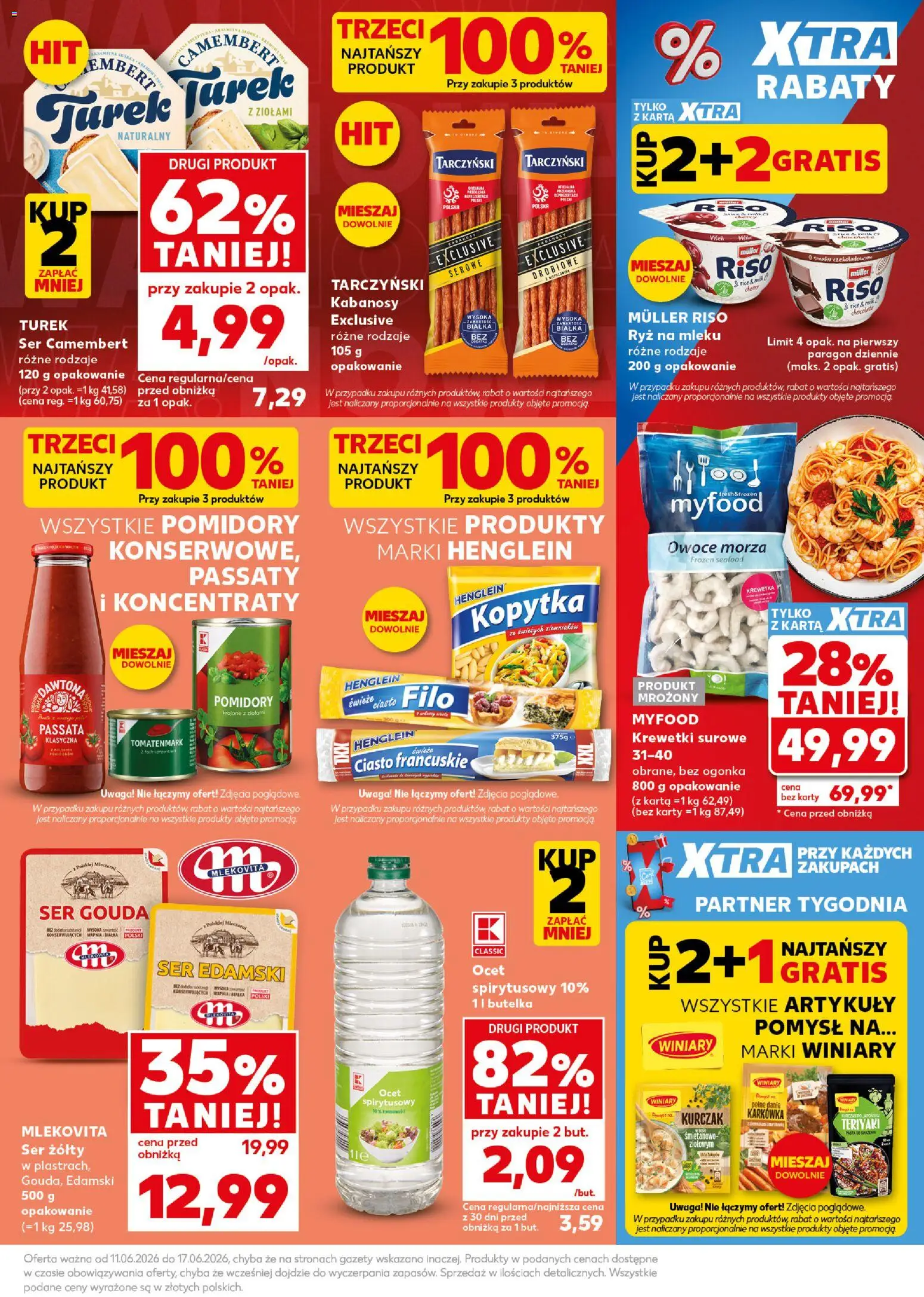Kaufland Polsko leták - Mocny start od 15.06.2026 | Strana: 9 | Produkty: Ocet, Passata, Karty, Camembert