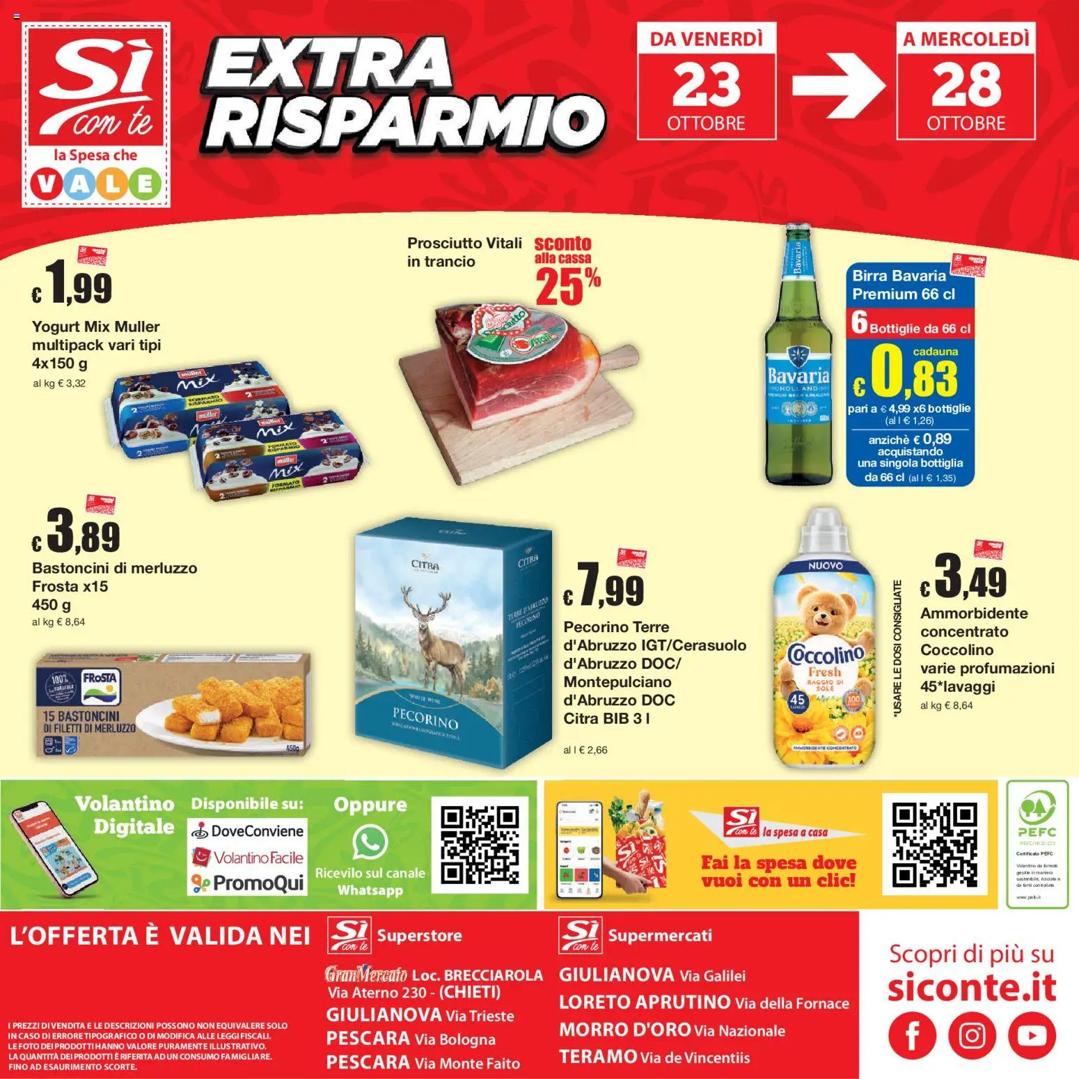 Volantino Sì con Te del 15/10/2026 | Pagina: 24 | Prodotti: Tè, Merluzzo, Prosciutto, Bottiglia
