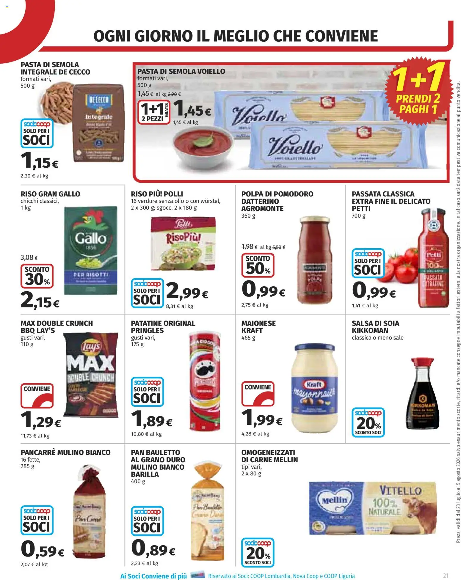 Volantino COOP del 23/07/2026 | Pagina: 21 | Prodotti: Patatine, Verdure, Pomodoro, Vitello