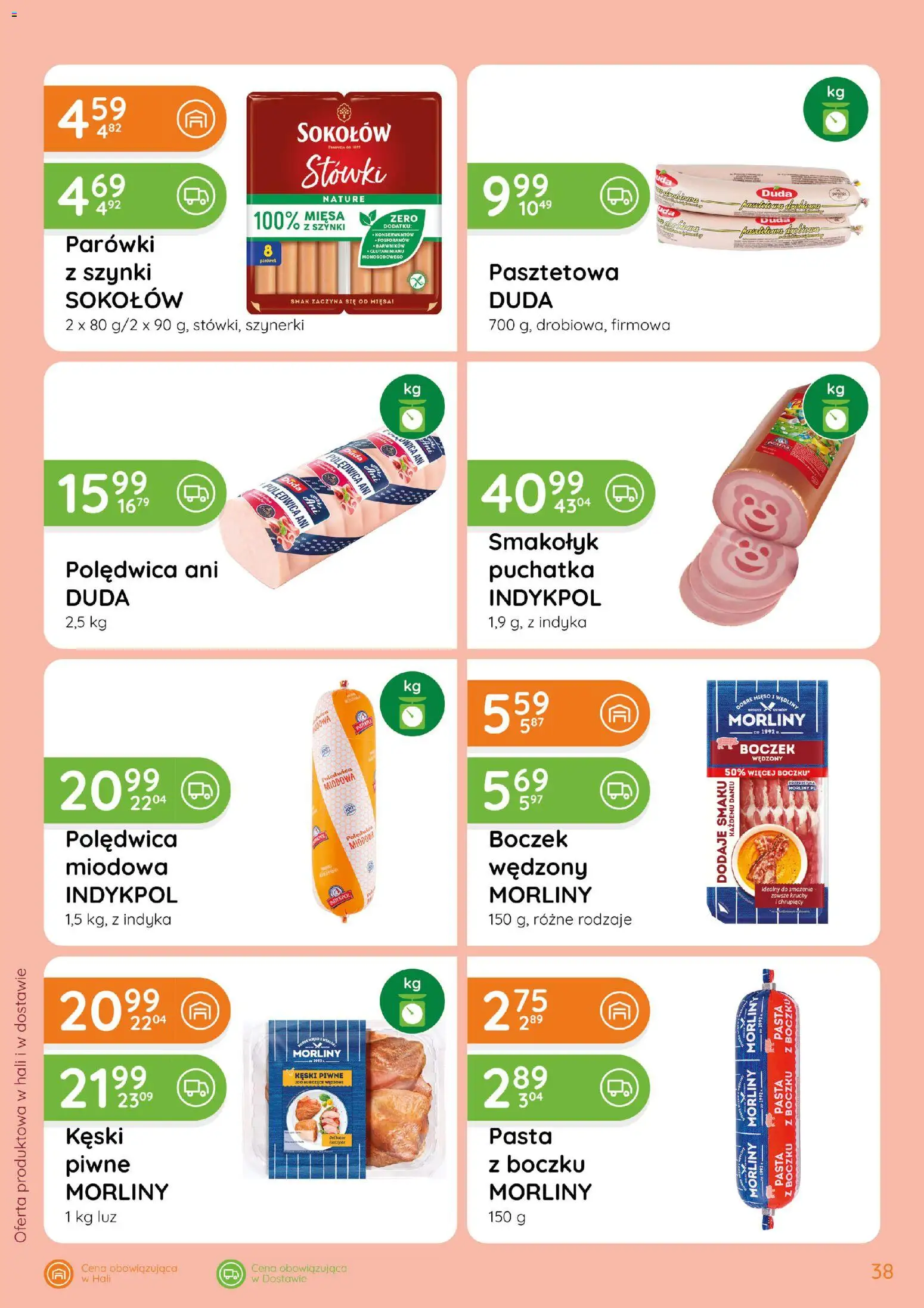 Eurocash gazetka od 15.10.2026 | Strona: 38 | Produkty: Boczek wędzony, Boczek, Wędliny, Pasta