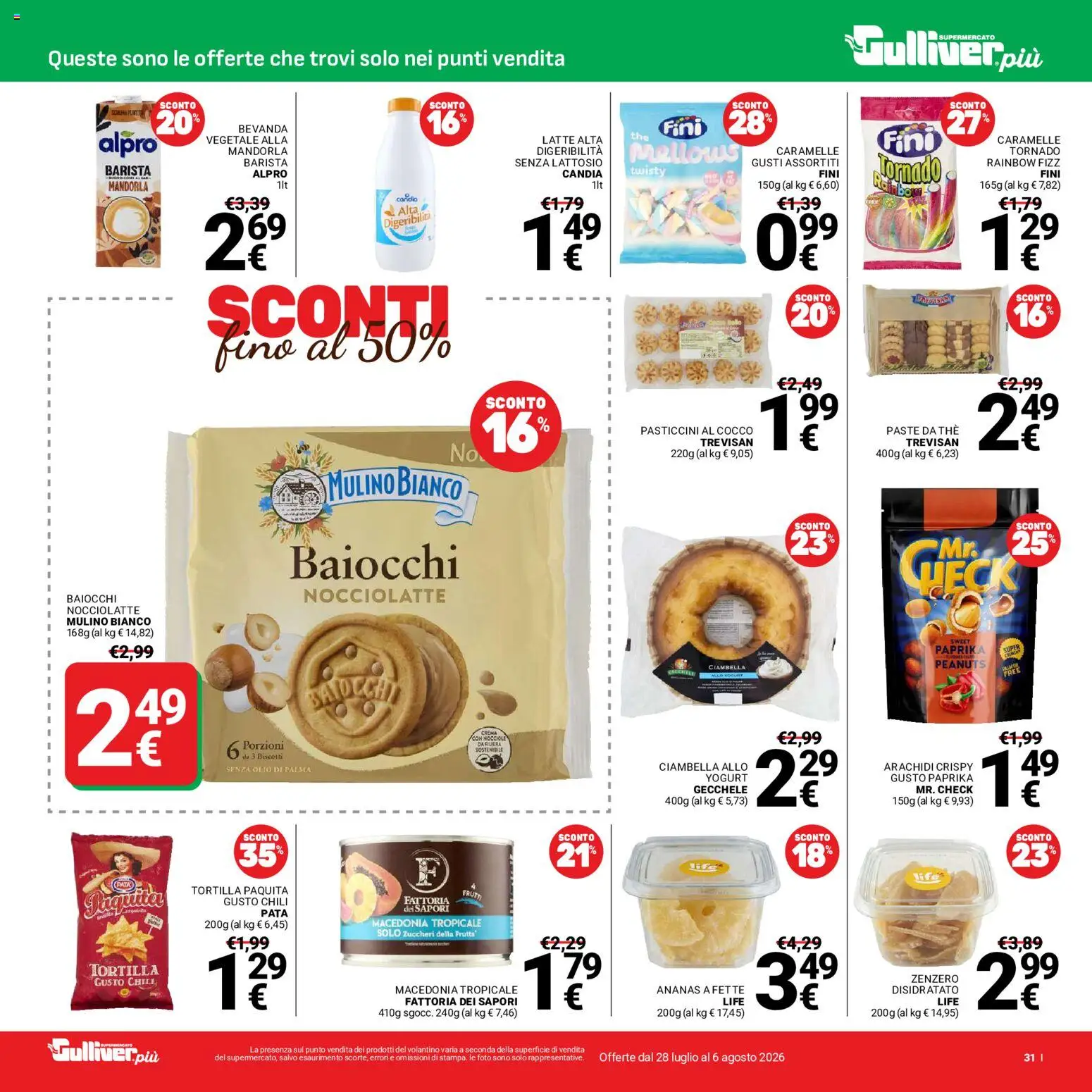Volantino Gulliver del 28/07/2026 | Pagina: 31