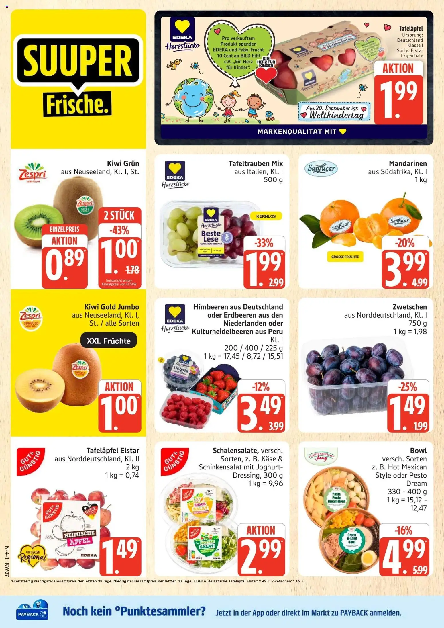 Marktkauf Prospekt Buxtehude (ab 07.09.2026) » Angebote online | Seite: 4 | Produkte: Äpfel, Erdbeeren, Kiwi, Salat