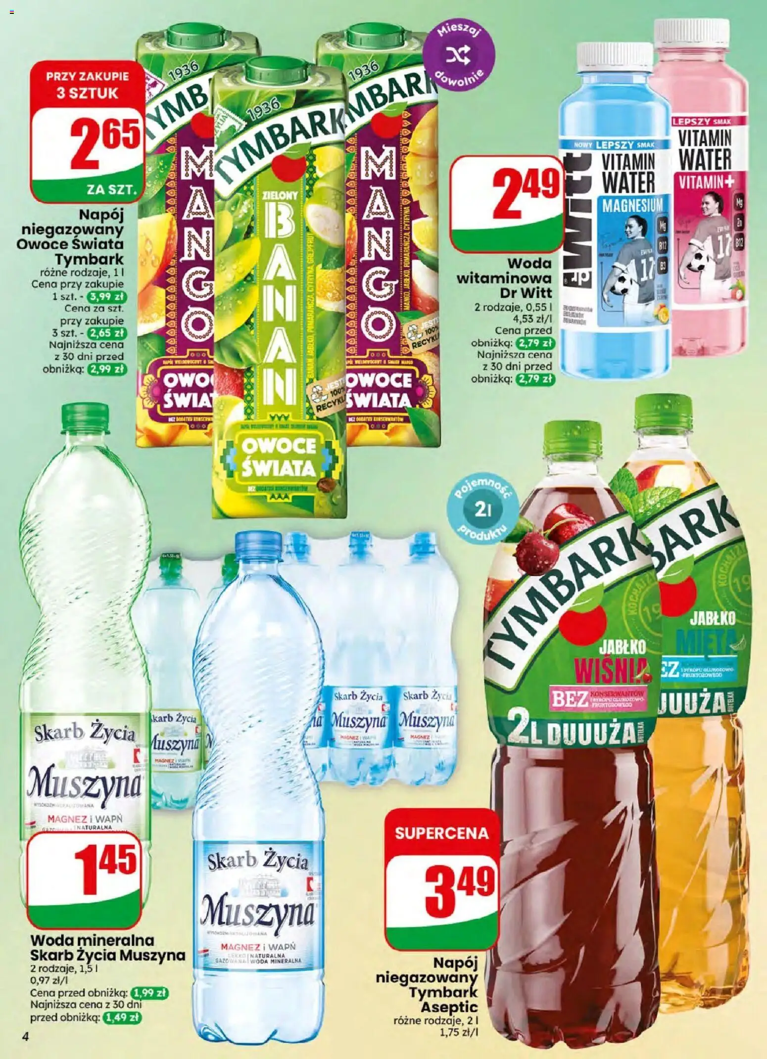 Dino gazetka od 05.08.2026 | Strona: 4 | Produkty: Cytryna, Muszyna Woda, Woda, Owoce