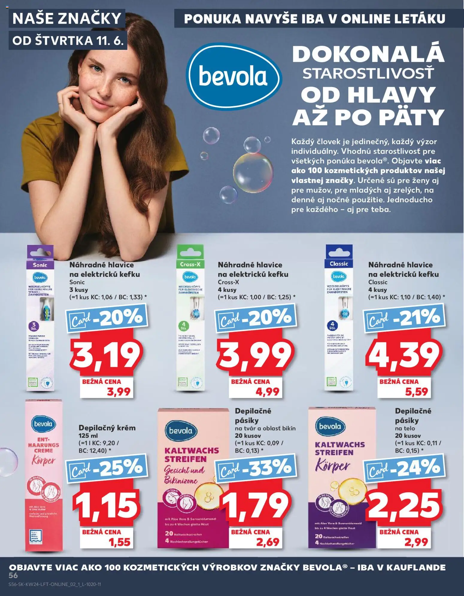 Nové Kaufland akcie – leták je platný od 11.06.2026 | Strana: 56 | Produkty: Depilačný krém, Krém
