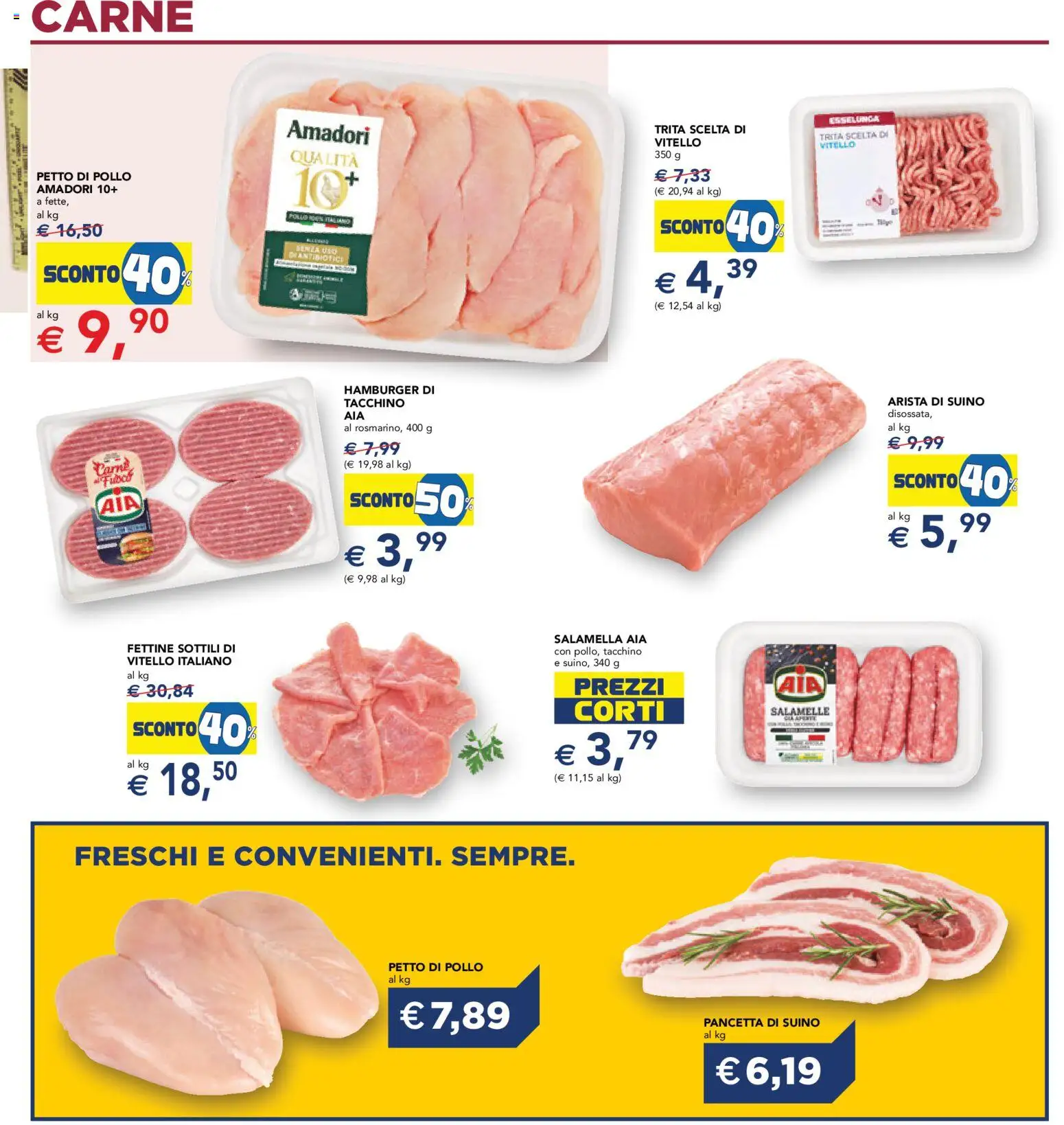 Volantino Esselunga S del 28.05.2026 | Pagina: 14 | Prodotti: Salamella, Pollo, Suino, Tacchino