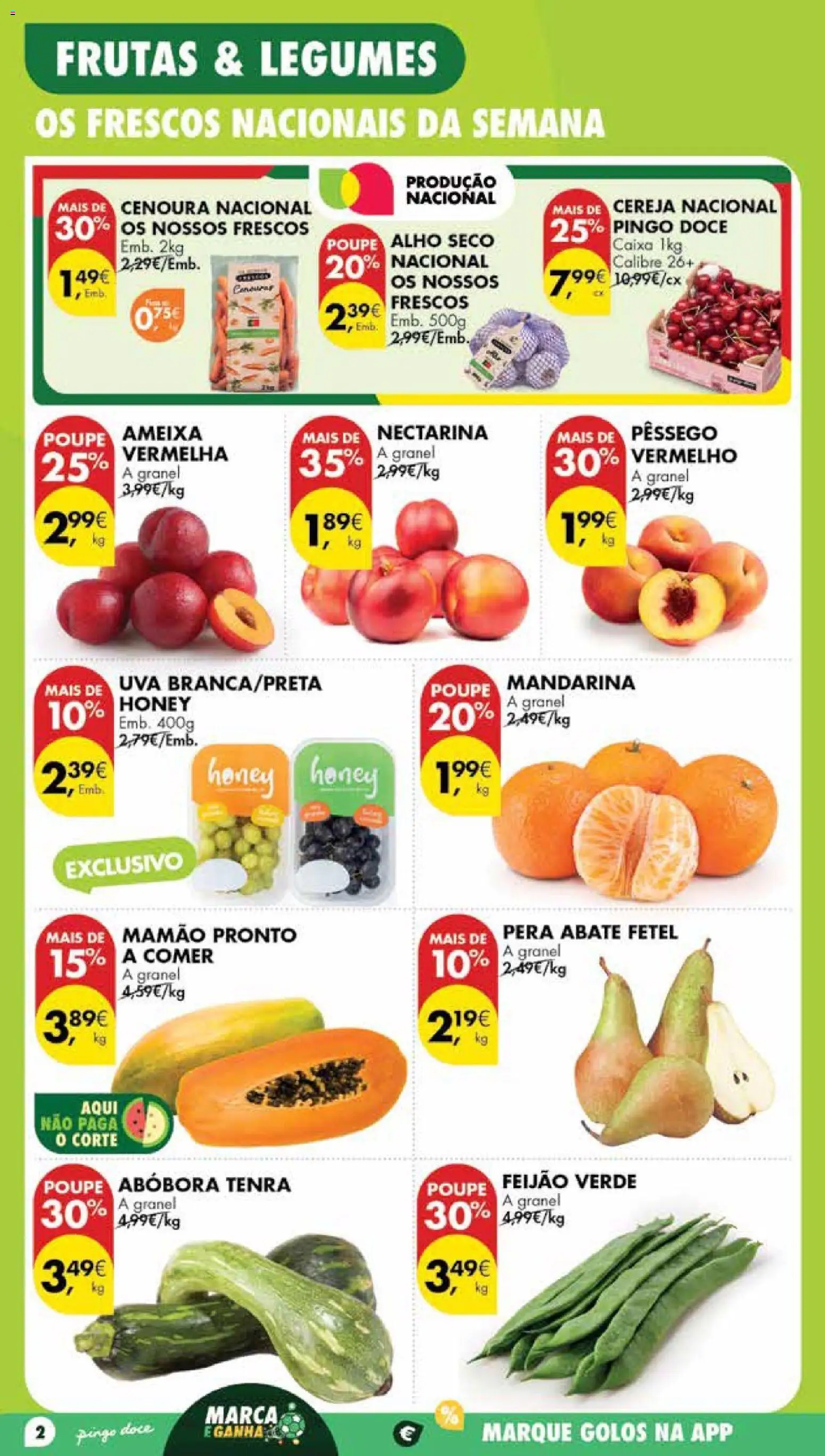 Pingo Doce Poupe Esta Semana Madeira │ válido de 07/07/2026 | Página: 2 | Produtos: Cereja, Abóbora, Cenoura, Mamão
