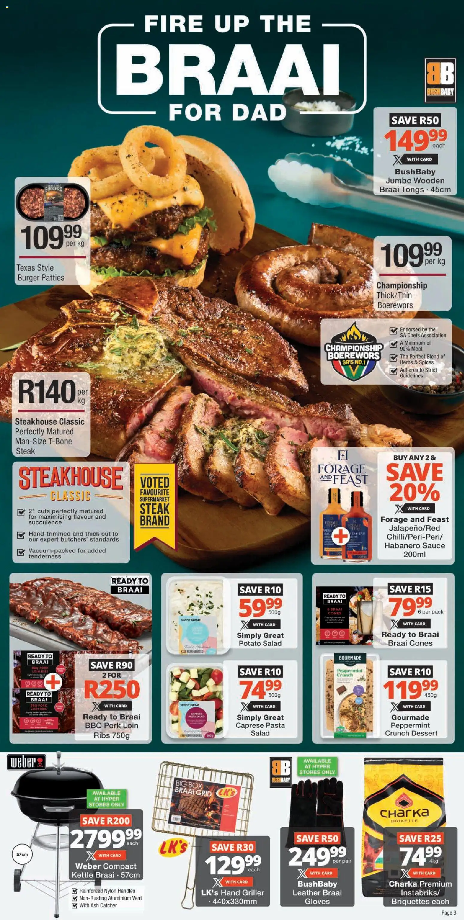 New Checkers catalogue – valid from 15.06.2026 | Page: 3 | Products: Box, Burgers, Salad, Sauce