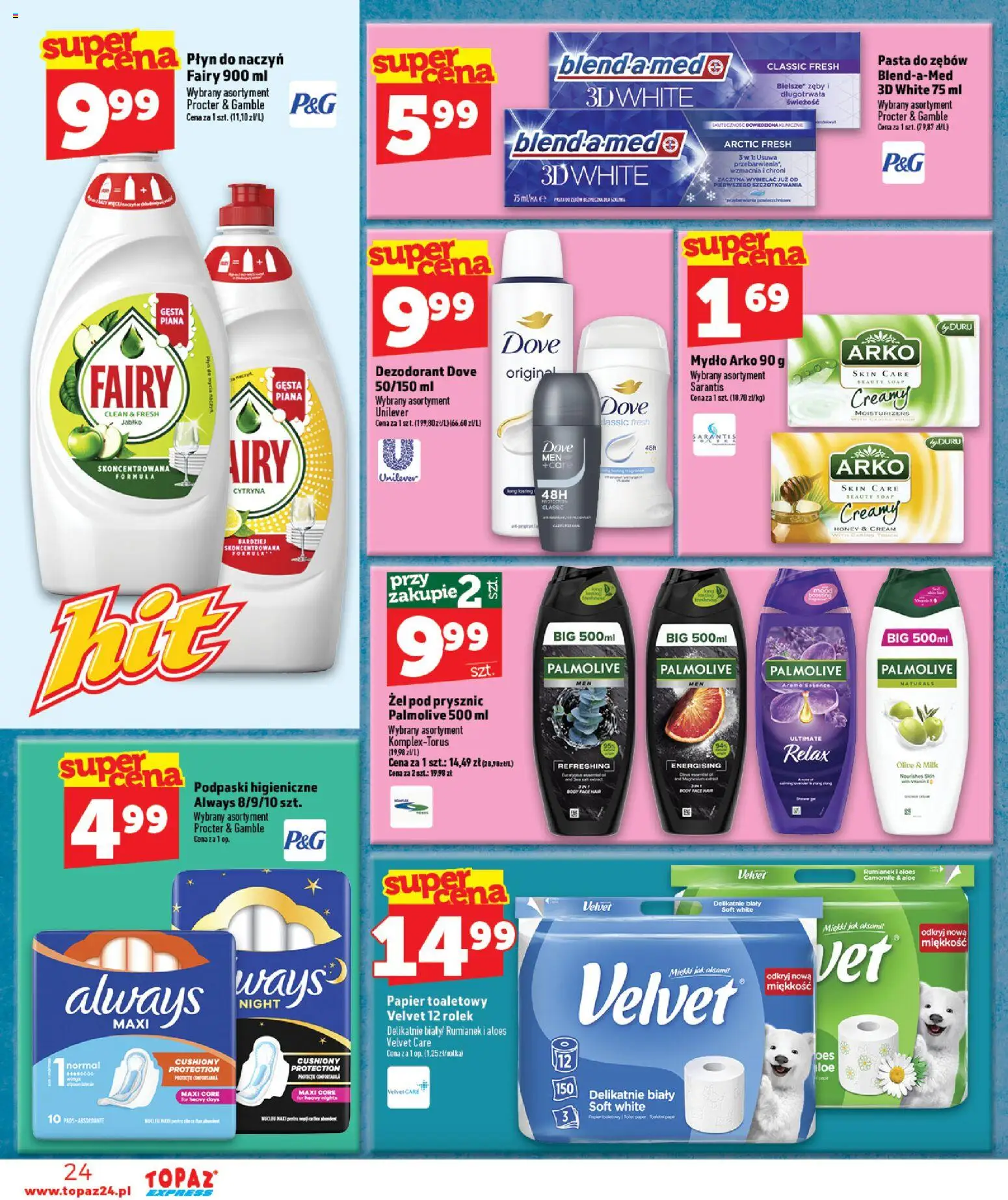 Topaz gazetka - Express od 29.10.2026 | Strona: 24 | Produkty: Rumianek, Pasta, Dove, Piana
