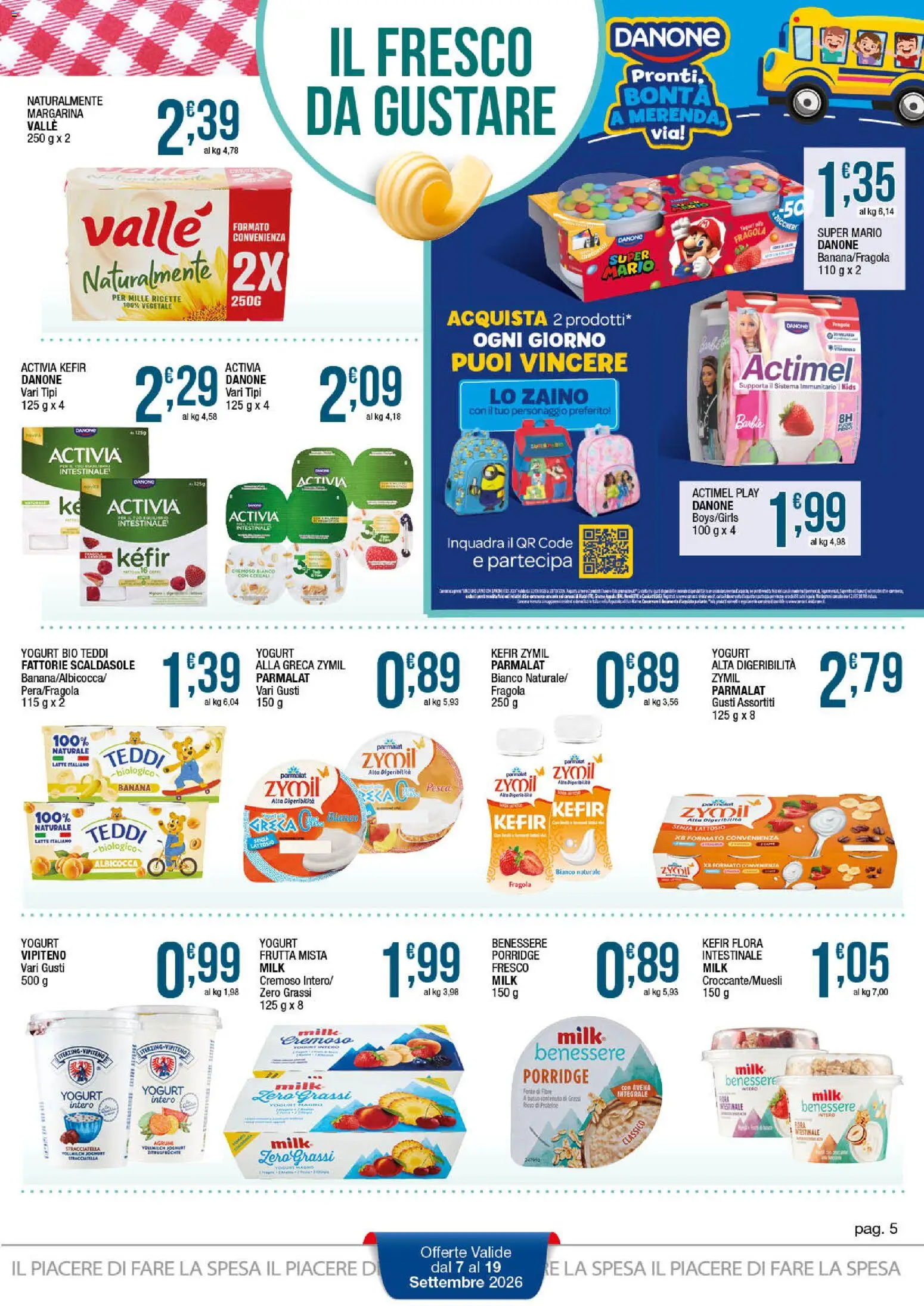 Volantino Sidis del 07/09/2026 | Pagina: 5 | Prodotti: Yogurt, Frutta, Agrumi, Stracciatella