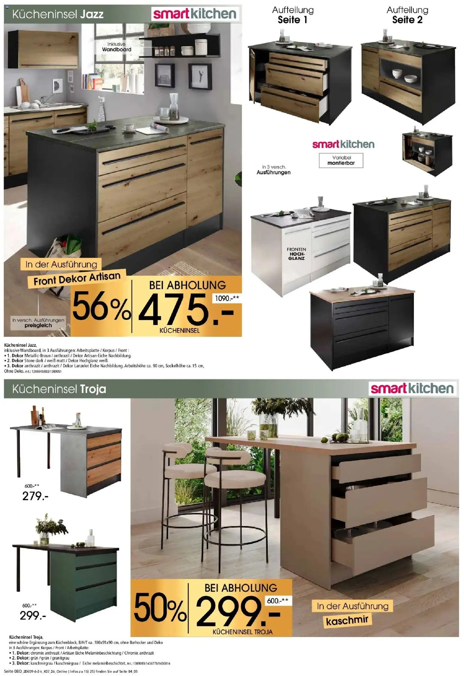 Zurbrüggen Küchen für ihr Zuhause – gültig ab 12.09.2026 | Seite: 16 | Produkte: Wandboard, Barhocker