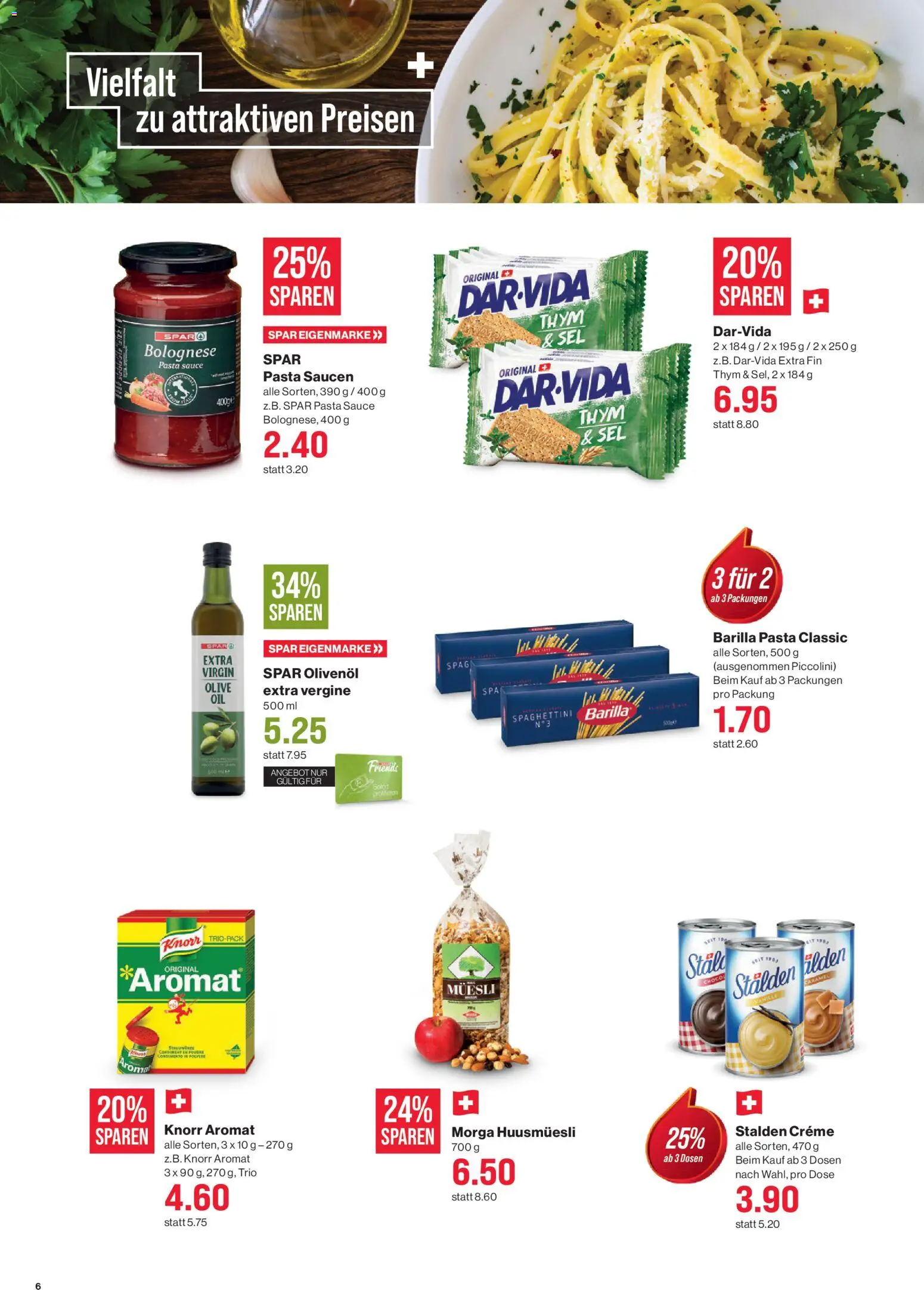 SPAR - SPAR Handels AG – gültig ab 09.07.2026 | Seite: 6 | Produkte: Barilla, Pasta, Creme