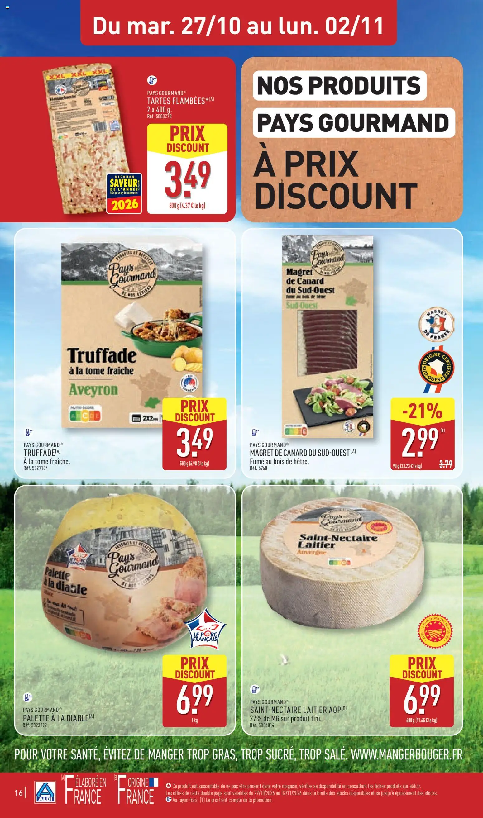 {H1} | Page: 18 | Produits: Canard, Magret de canard, Tarte, Porc
