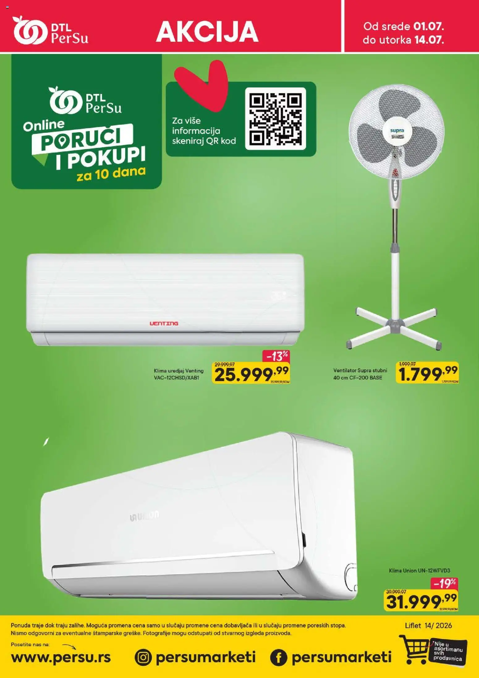 PerSu katalog - važi od 01.07.2026 | Strana: 24 | Proizvode: Ventilator, Klima