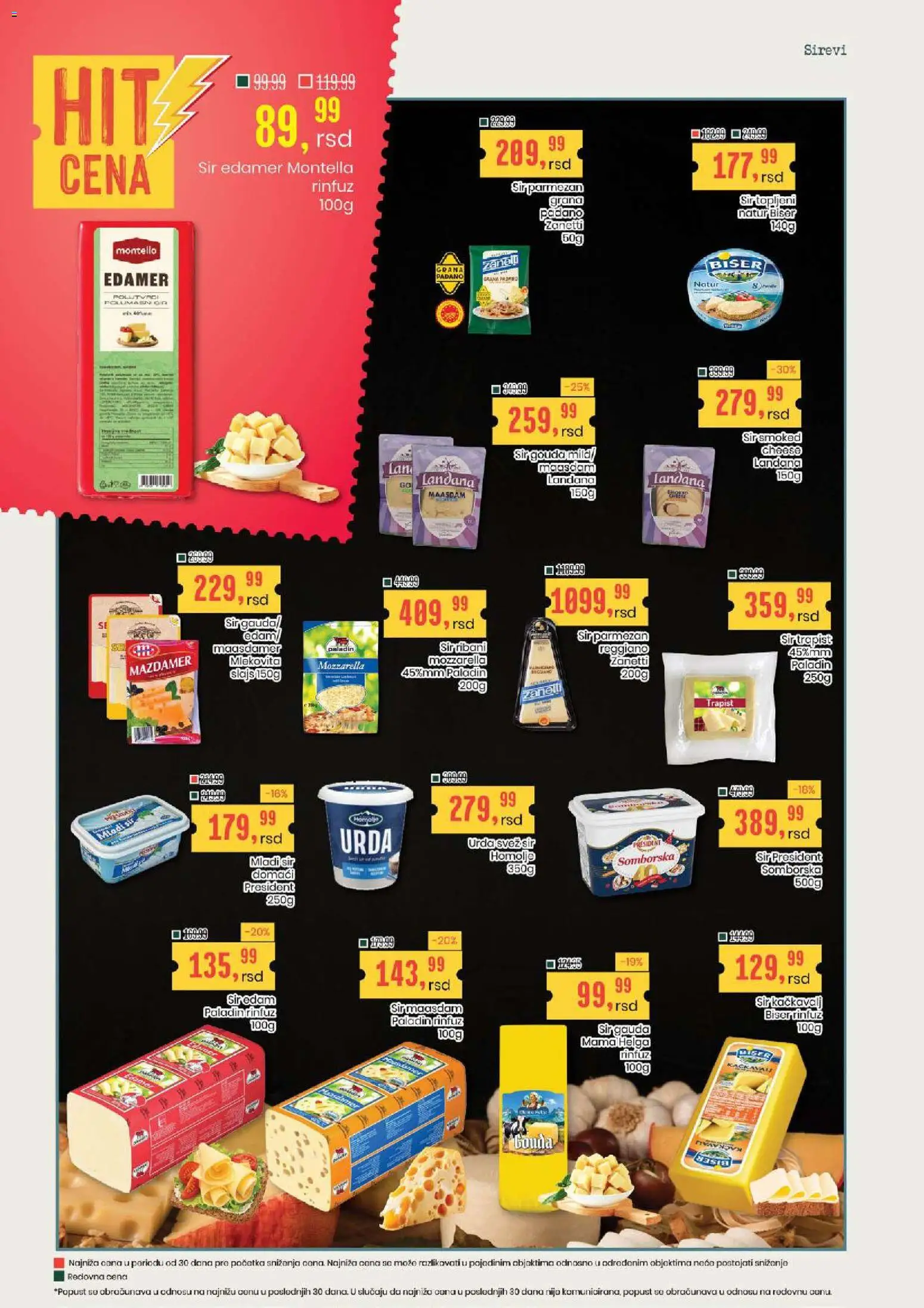 Aroma Market katalog - važi od 09.07.2026 | Strana: 6 | Proizvode: Gouda, Sir, Mozzarella, Parmezan