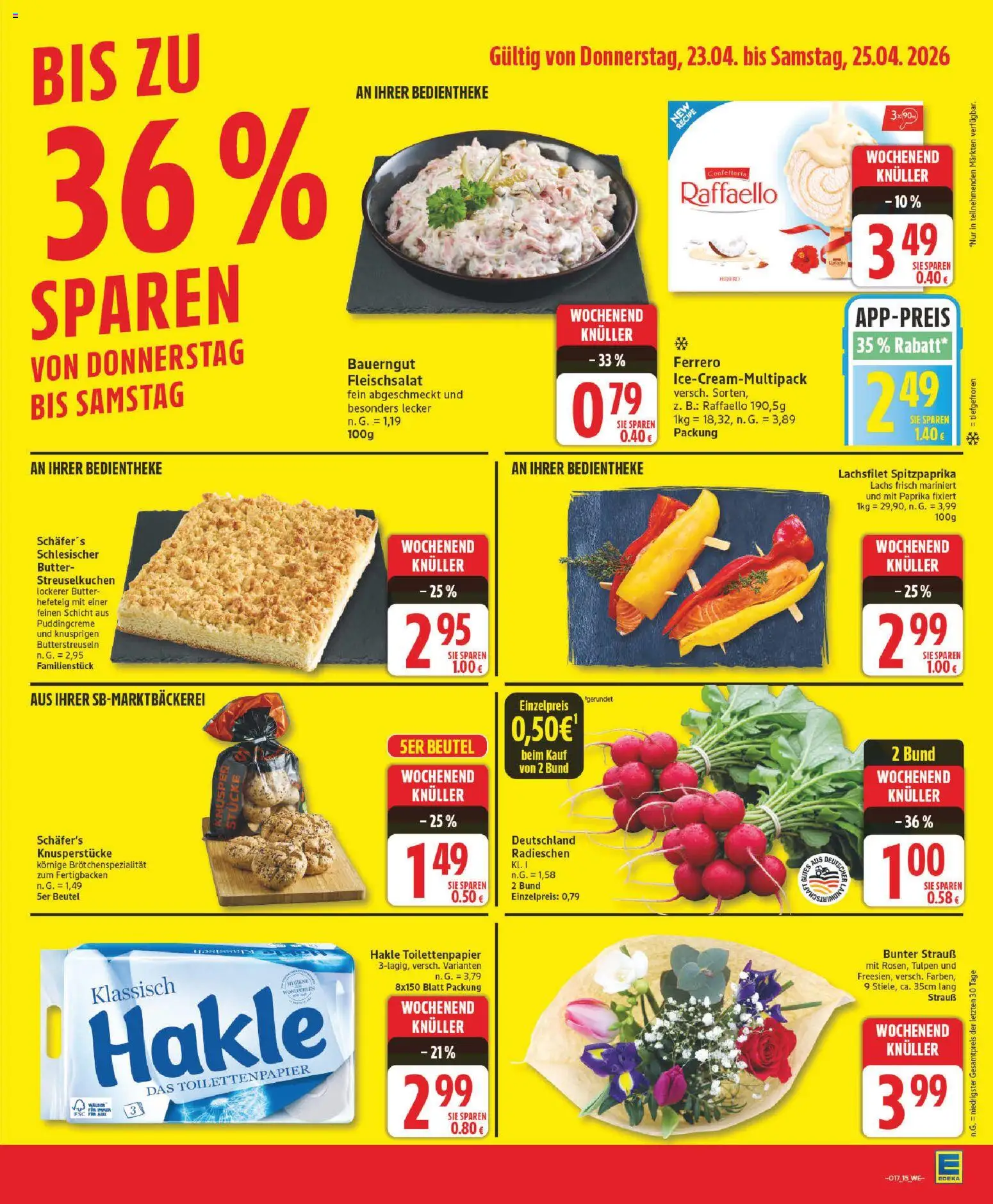 Edeka Prospekt 	 – gültig ab 20.04.2026 | Seite: 15 | Produkte: Raffaello, Paprika, Bauerngut, Toilettenpapier