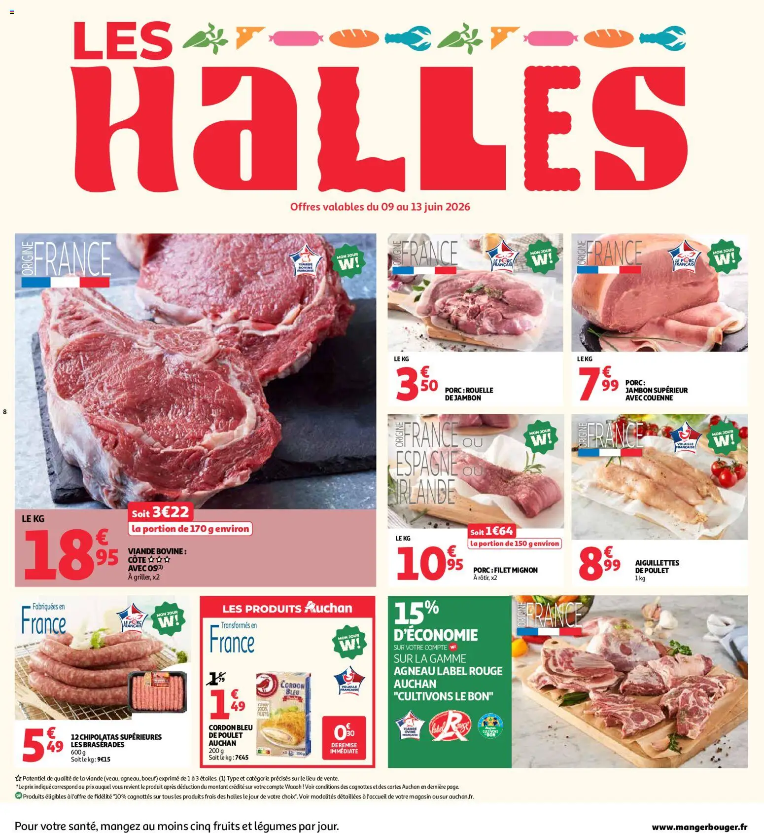 {H1} | Page: 8 | Produits: Agneau, Volaille, Filet mignon, Porc