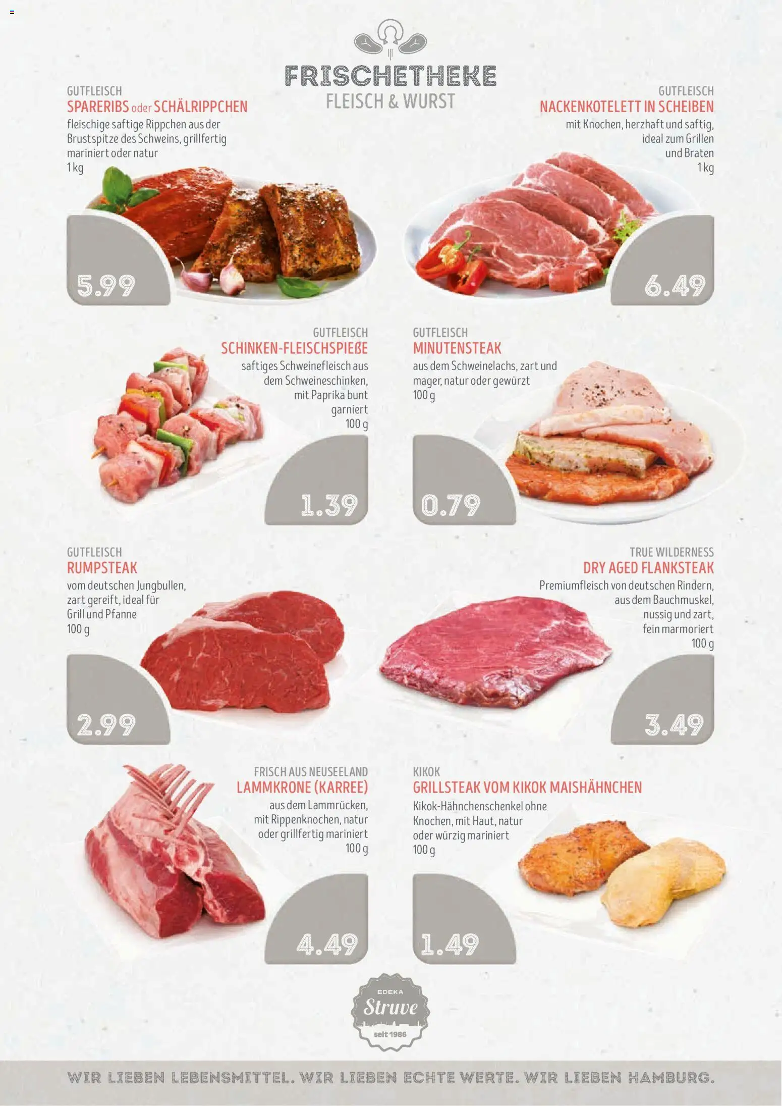 Edeka Struve Prospekt – gültig ab 01.06.2026 | Seite: 6 | Produkte: Rumpsteak, Paprika, Wurst, Fleisch