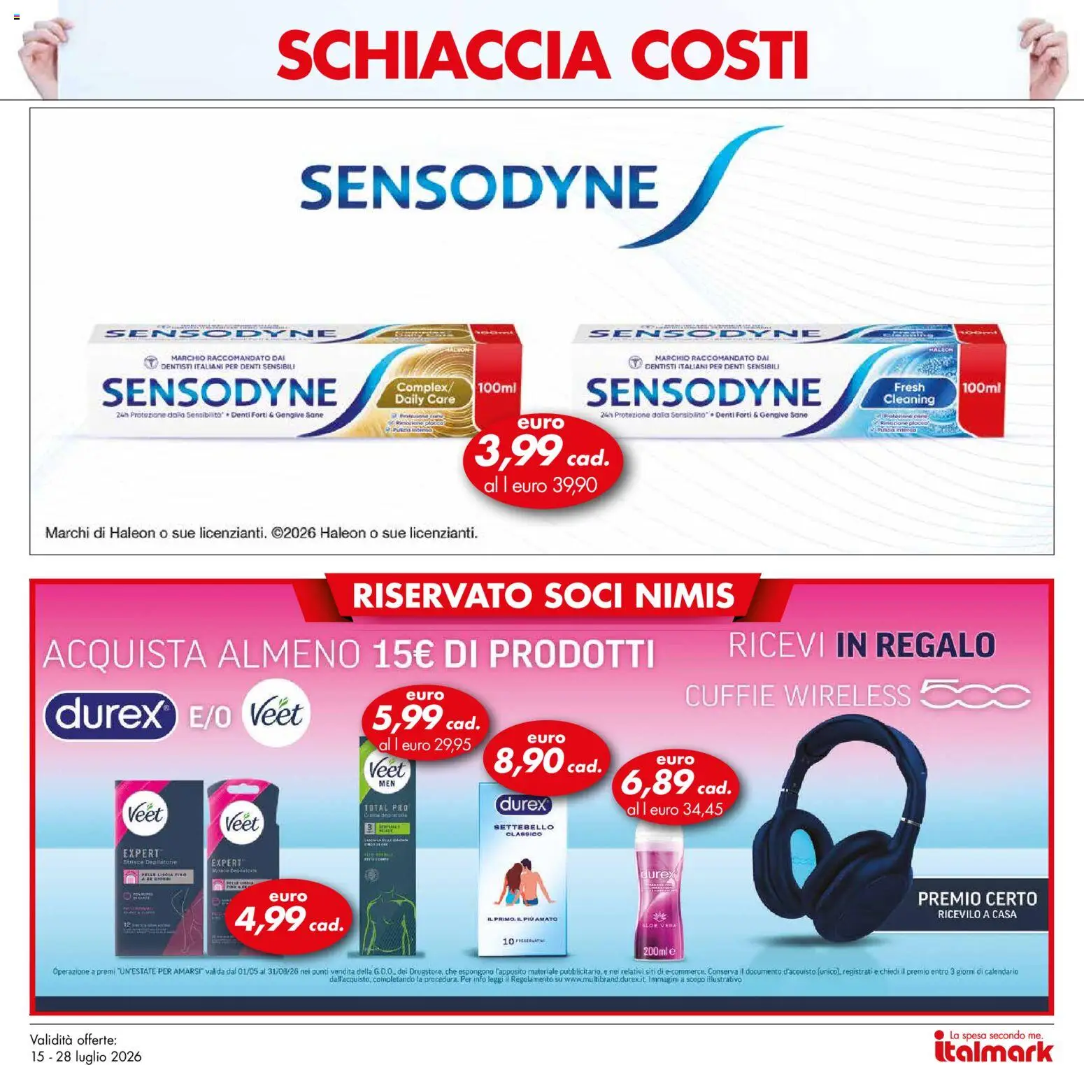 Volantino Italmark del 15/07/2026 | Pagina: 38 | Prodotti: Cuffie