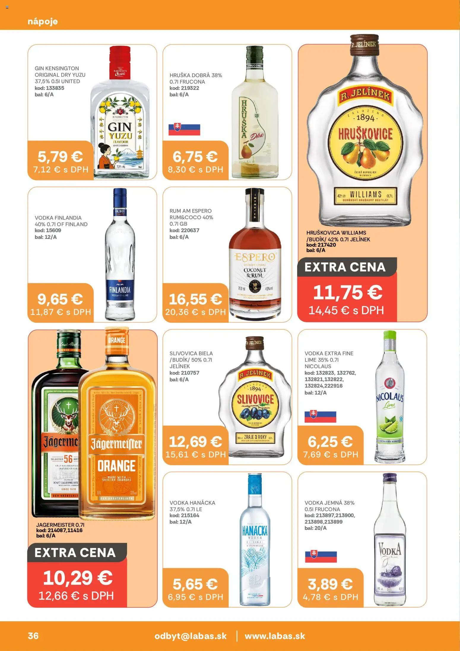 Nové Labaš akcie – leták je platný od 22.05.2026 | Strana: 36 | Produkty: Republica, Vodka, Finlandia, Rum