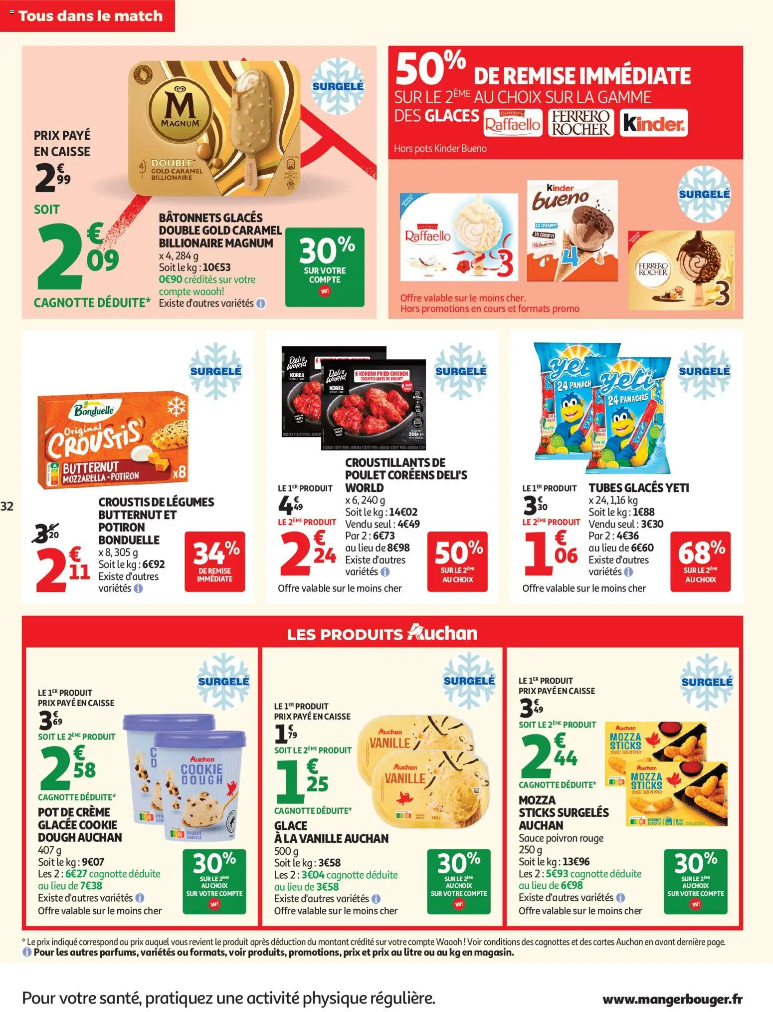 {H1} | Page: 32 | Produits: Glaces, Potiron, Mozzarella, Crème