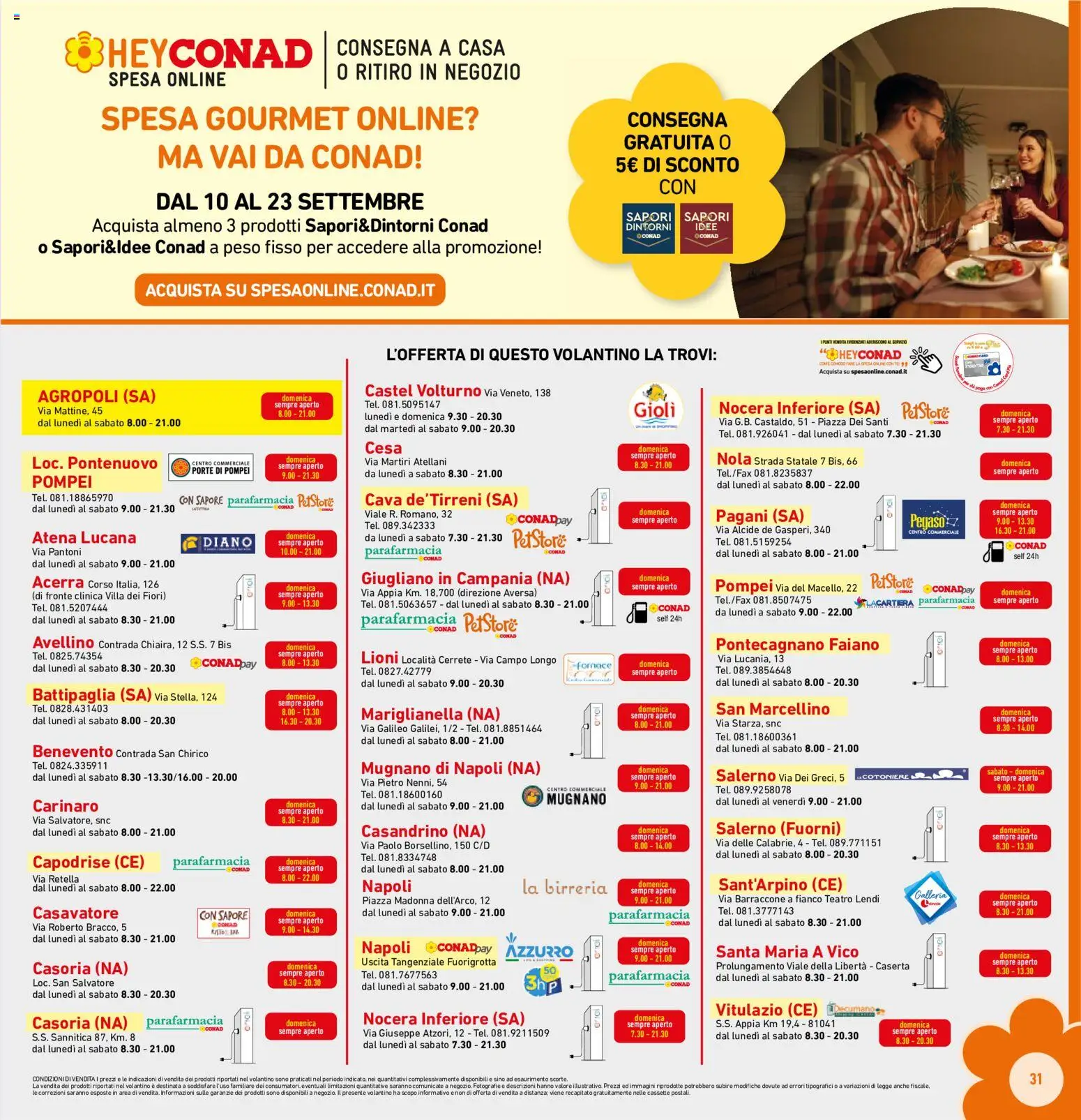 Volantino Conad del 09/09/2026 | Pagina: 31 | Prodotti: Caro, Fiori