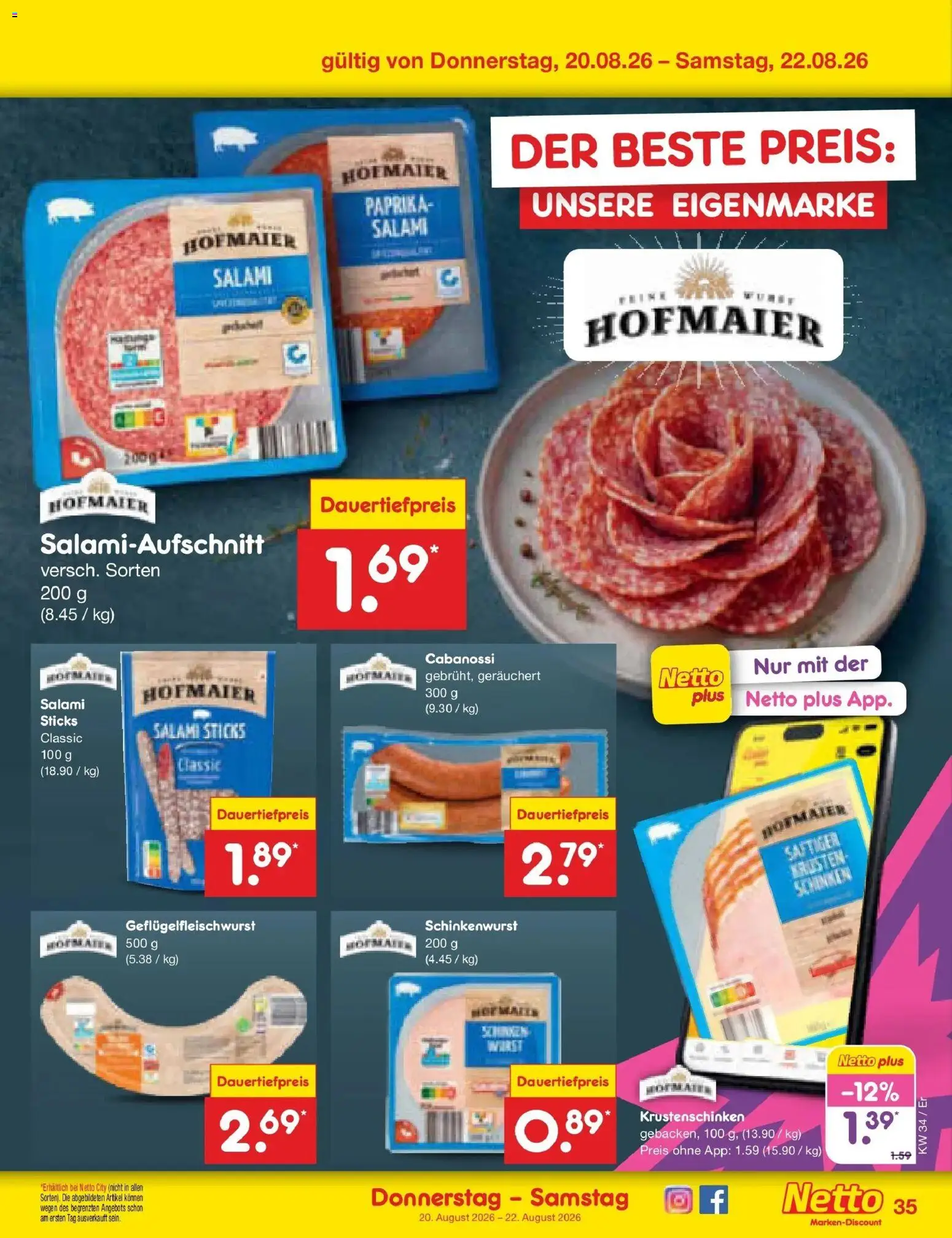 Netto Marken-Discount Prospekt Weimar – gültig ab 17.08.2026 | Seite: 53 | Produkte: Paprika, Salami, Schinken