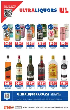 Ultra Liquors specials catalogue – valid from 16/08/2026