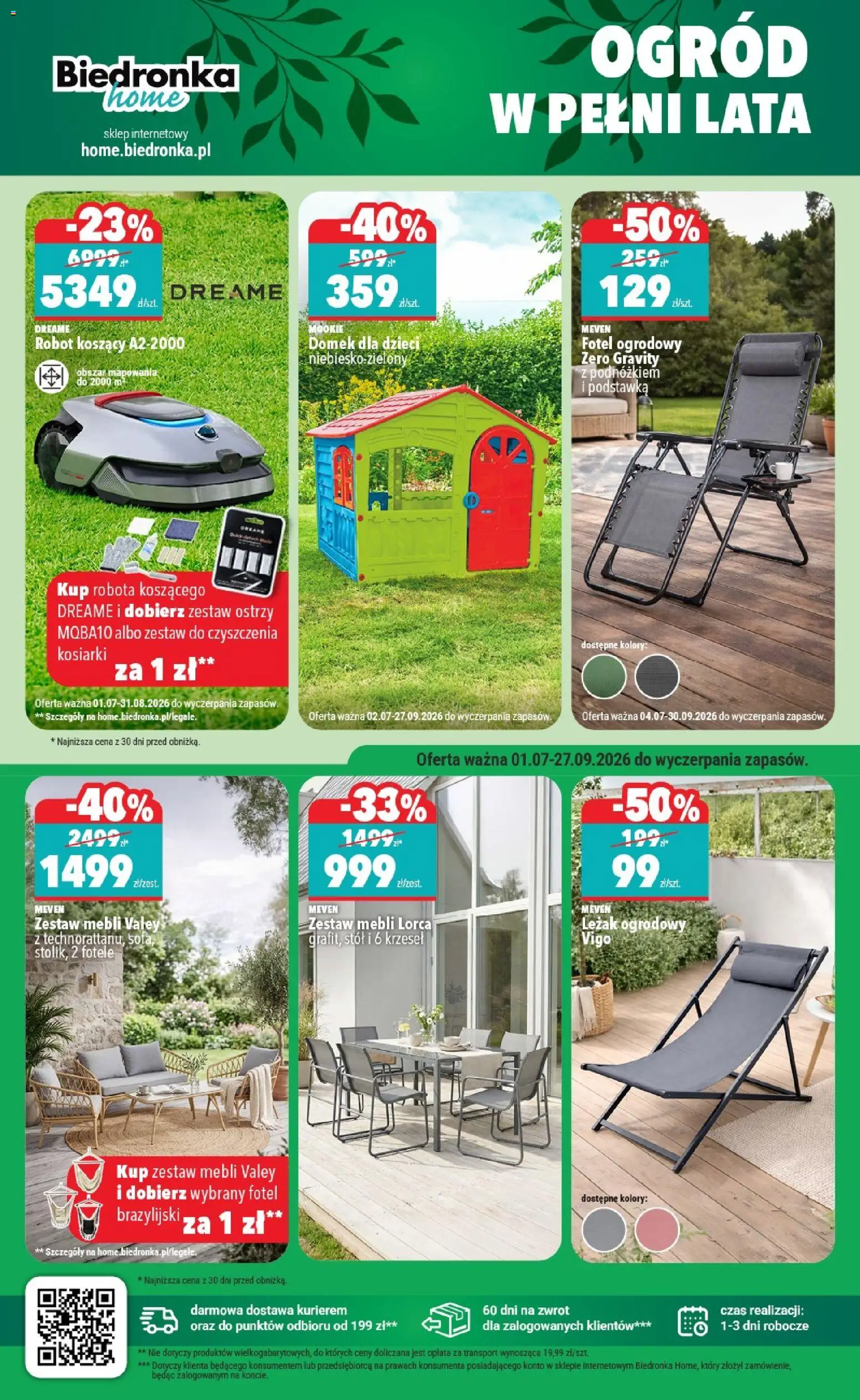 Biedronka gazetka - Home od 04.07.2026 | Strona: 2 | Produkty: Fotel ogrodowy, Robot, Fotel, Leżak ogrodowy