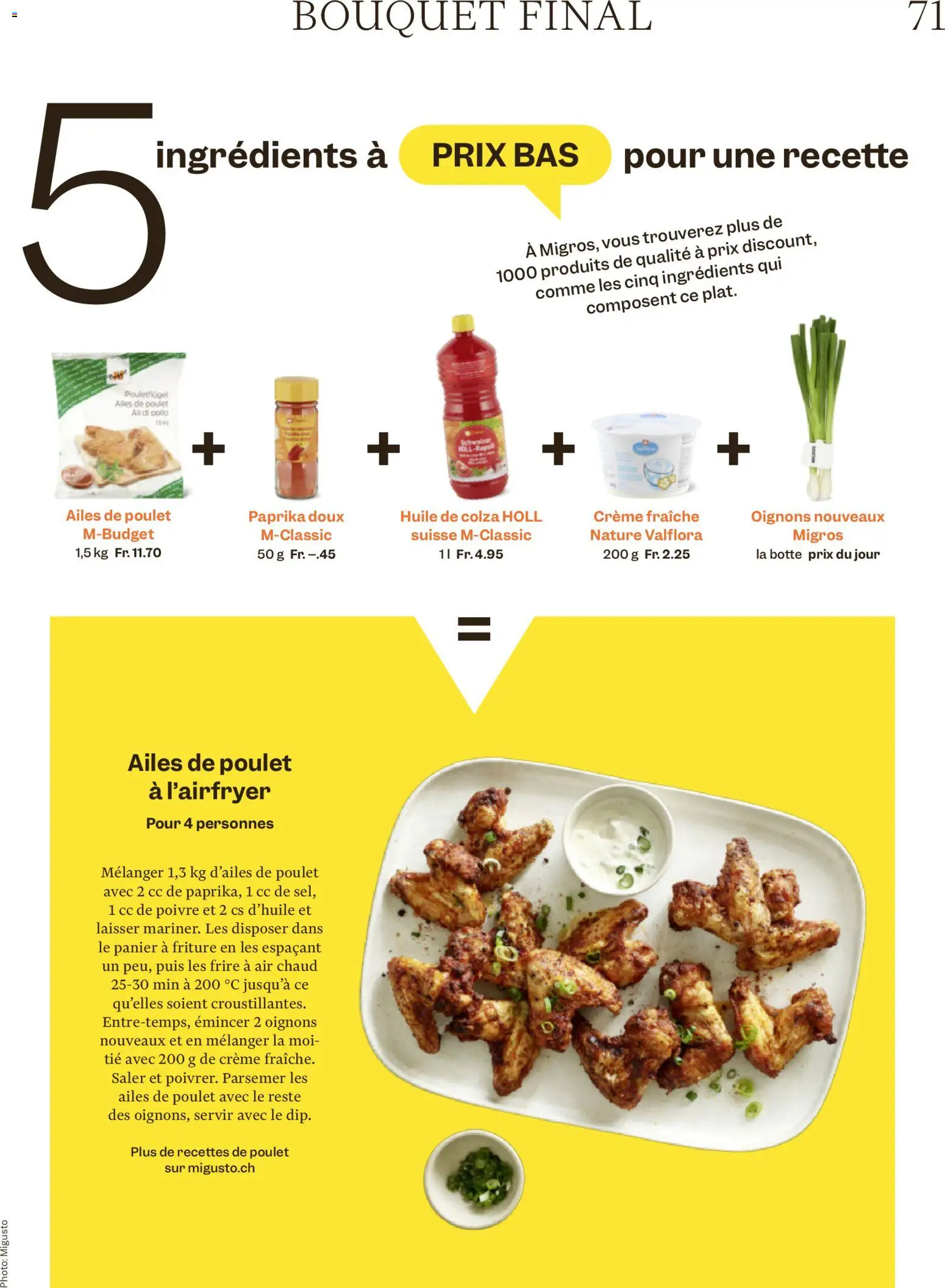 Migros aktionen Magazine FR – gültig ab 29.10.2026 | Seite: 71 | Produkte: Paprika, Creme