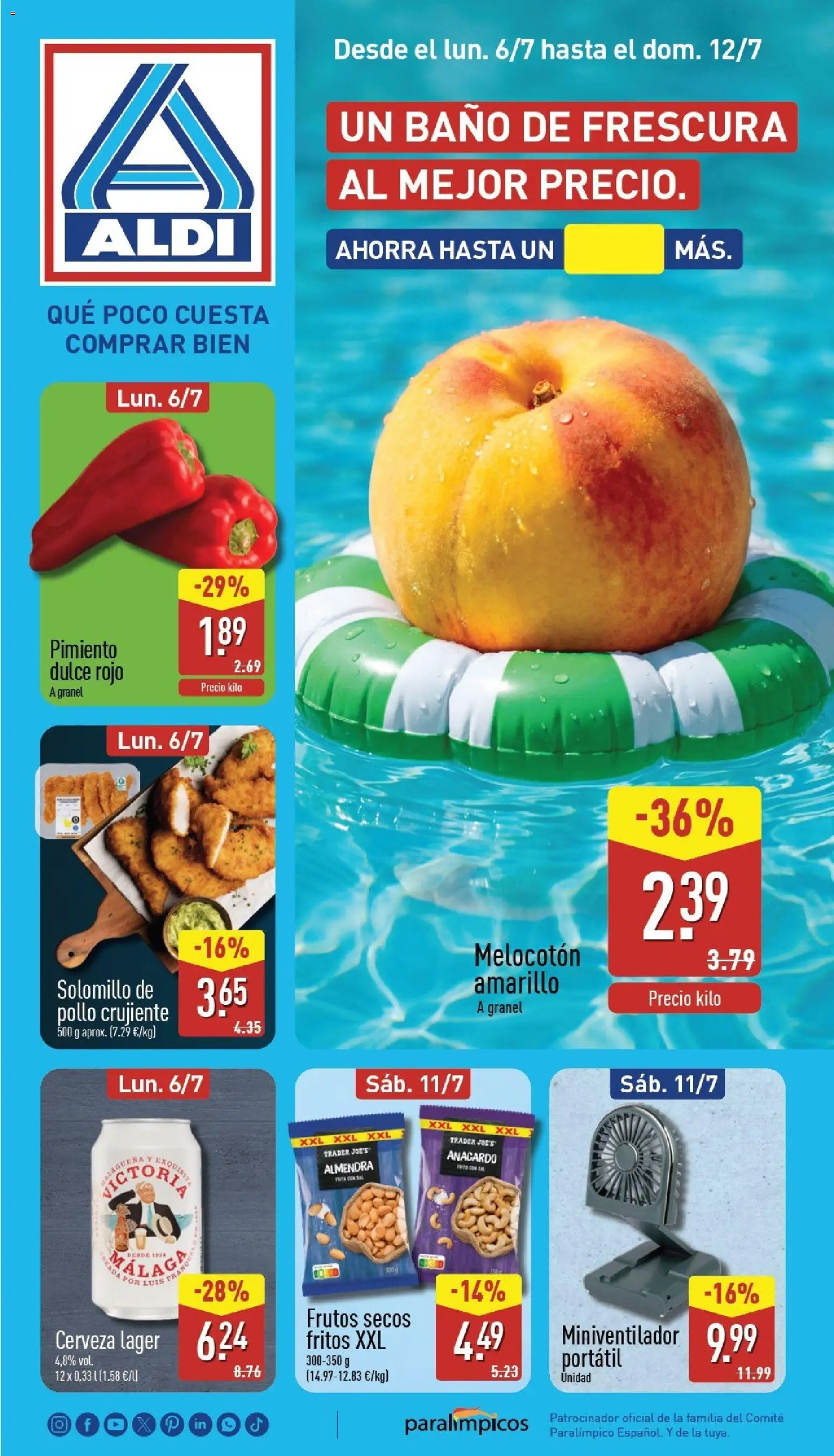 Aldi folleto Península │ válido desde el 06/07/2026 | Página: 1 | Productos: Dulce, Portátil, Pimiento, Frutos secos