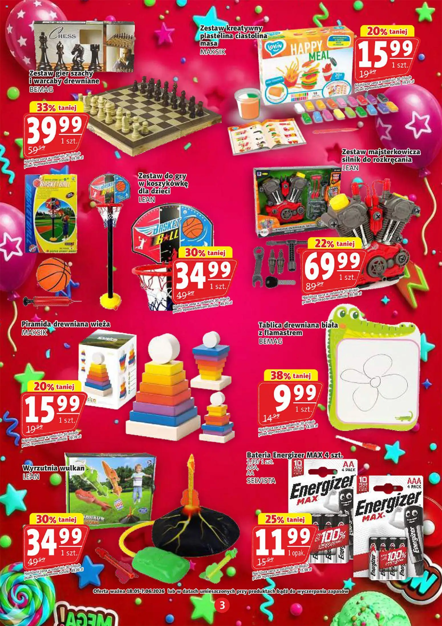 Prim Market gazetka - Dzień Dziecka od 18.05.2026 | Strona: 3 | Produkty: Wyrzutnia, Bateria, Gry