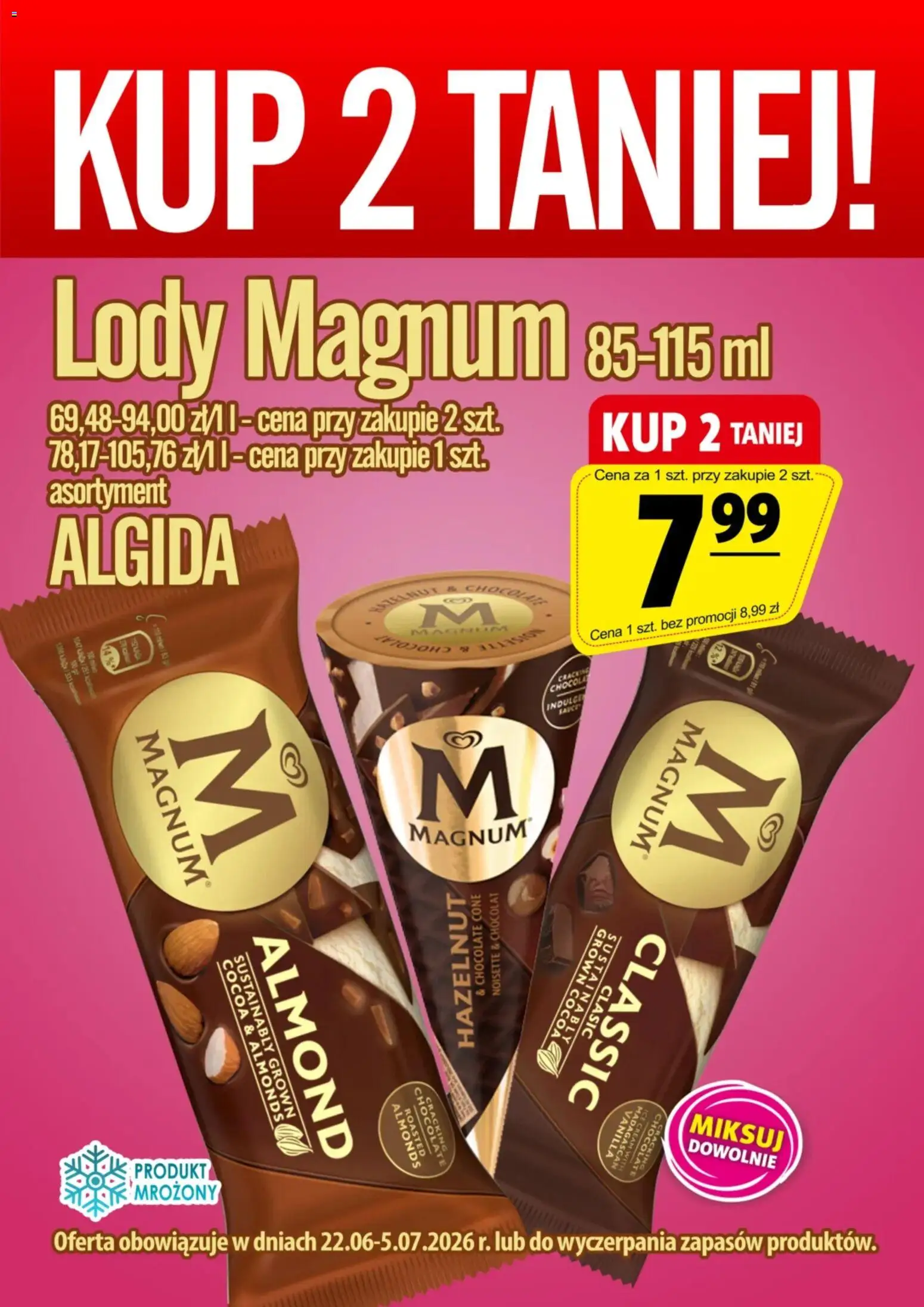 Prim Market promocja - Lody Magnum od 22.06.2026 | Strona: 1 | Produkty: Lody Magnum, Lody