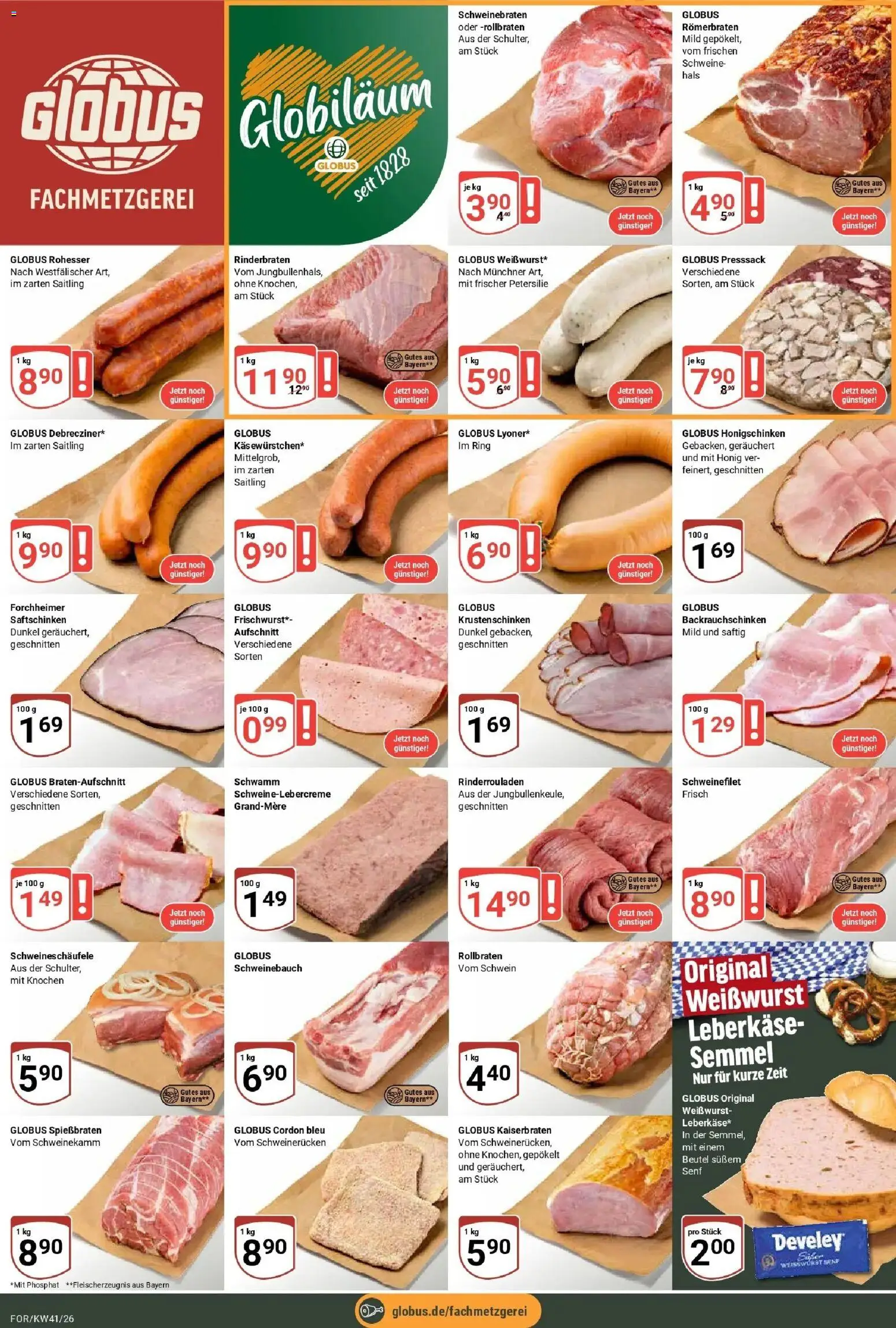 Globus Prospekt Forchheim (ab 05.10.2026) » Angebote online | Seite: 9 | Produkte: Rinderrouladen, Rinderbraten, Weißwurst, Schweinerucken