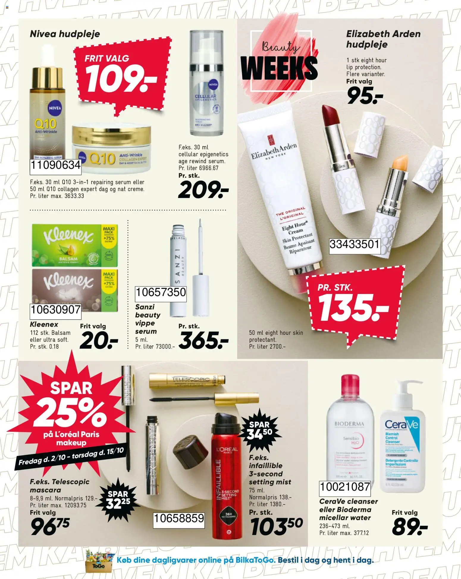 Bilka tilbudsavis – gyldig fra 02/10/2026 | Side: 18 | Produkter: Makeup, Mascara, Balsam, Collagen