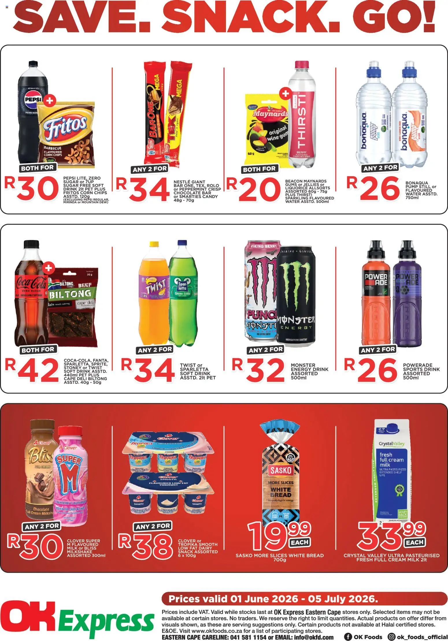 New OK Foods catalogue – valid from 01.06.2026 | Page: 1 | Products: Wine, Beef, Water, Dairy blend