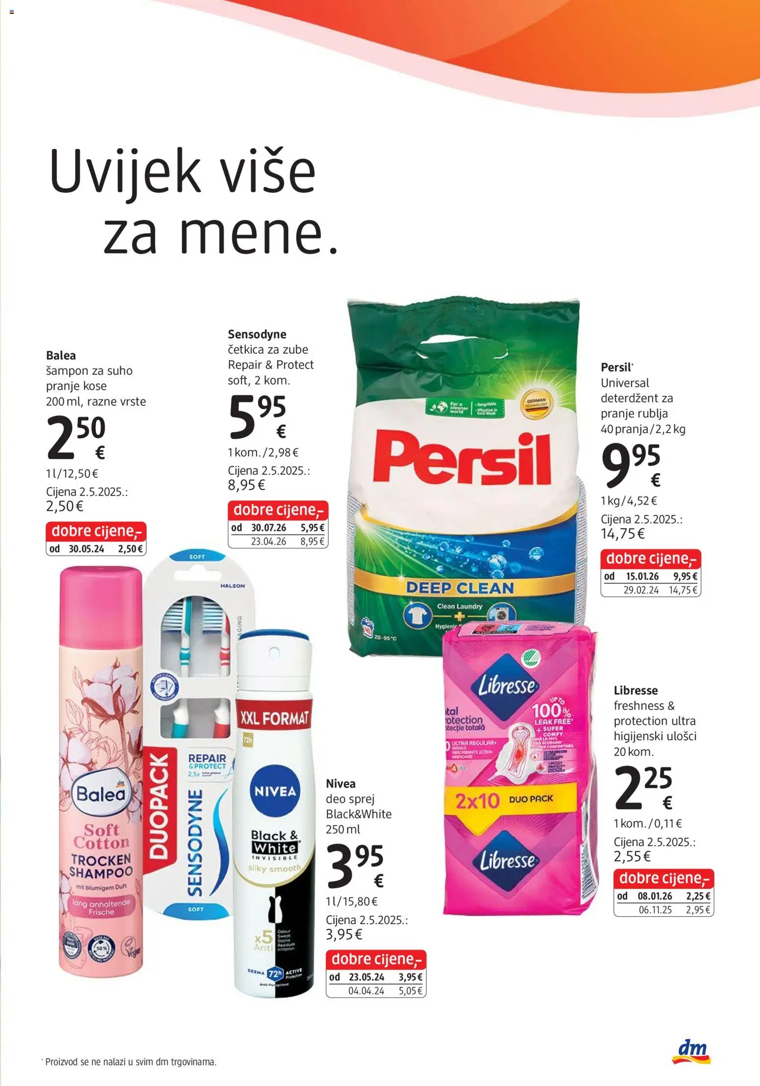 DM katalog | vrijedi od 01.09.2026 | Stranica: 3 | Proizvodi: Šampon, Nivea, Sensodyne, Persil