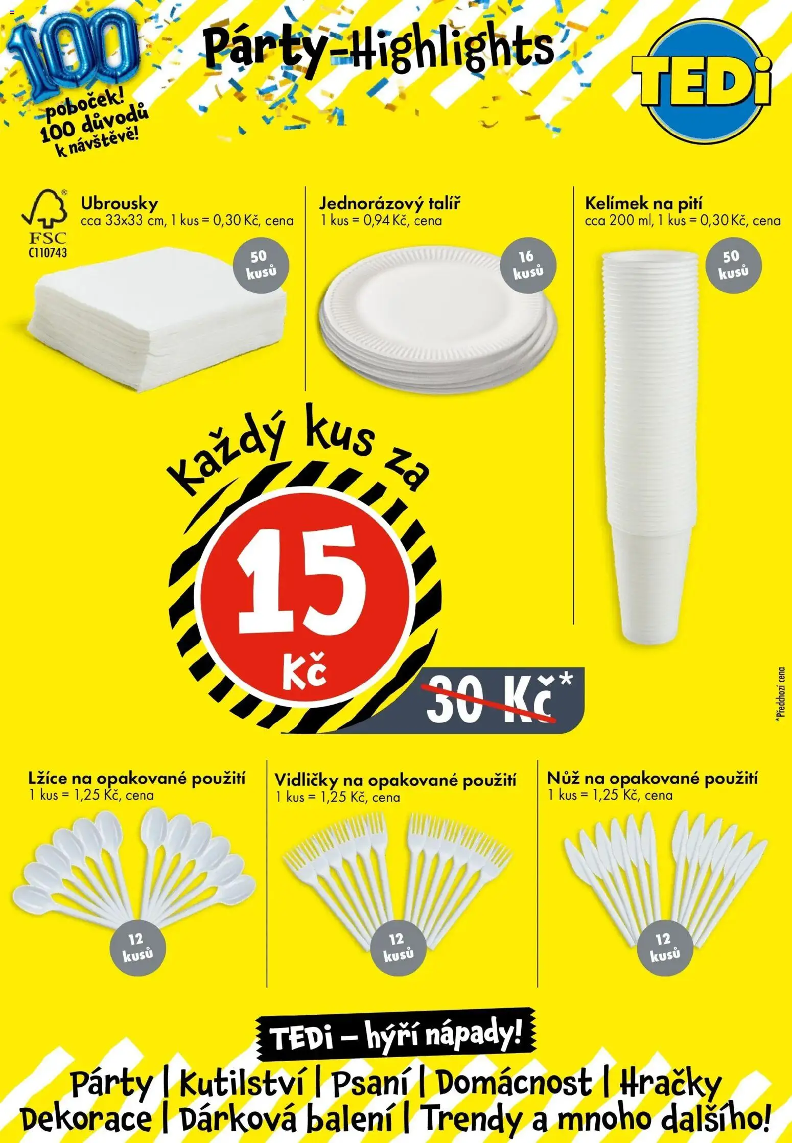 TEDi leták - Plzeň od 22.10.2026 - akční nabídka | Strana: 18 | Produkty: Lžíce, Ubrousky, Hračky, Nůž