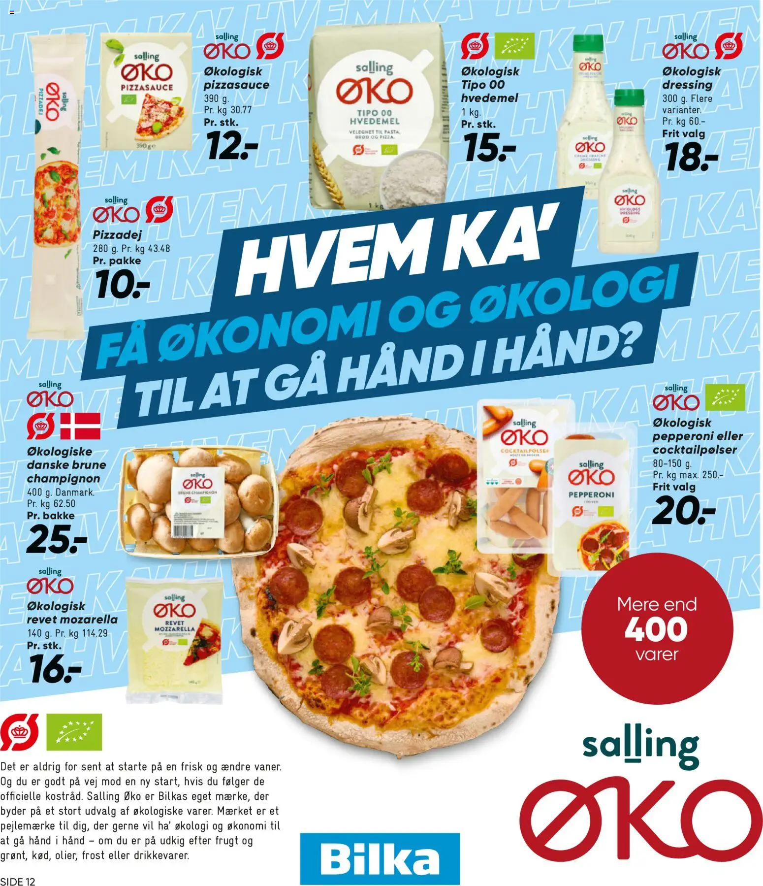 Bilka tilbudsavis – gyldig fra 04/09/2026 | Side: 12 | Produkter: Champignon, Creme fraiche, Pizzadej, Mozzarella