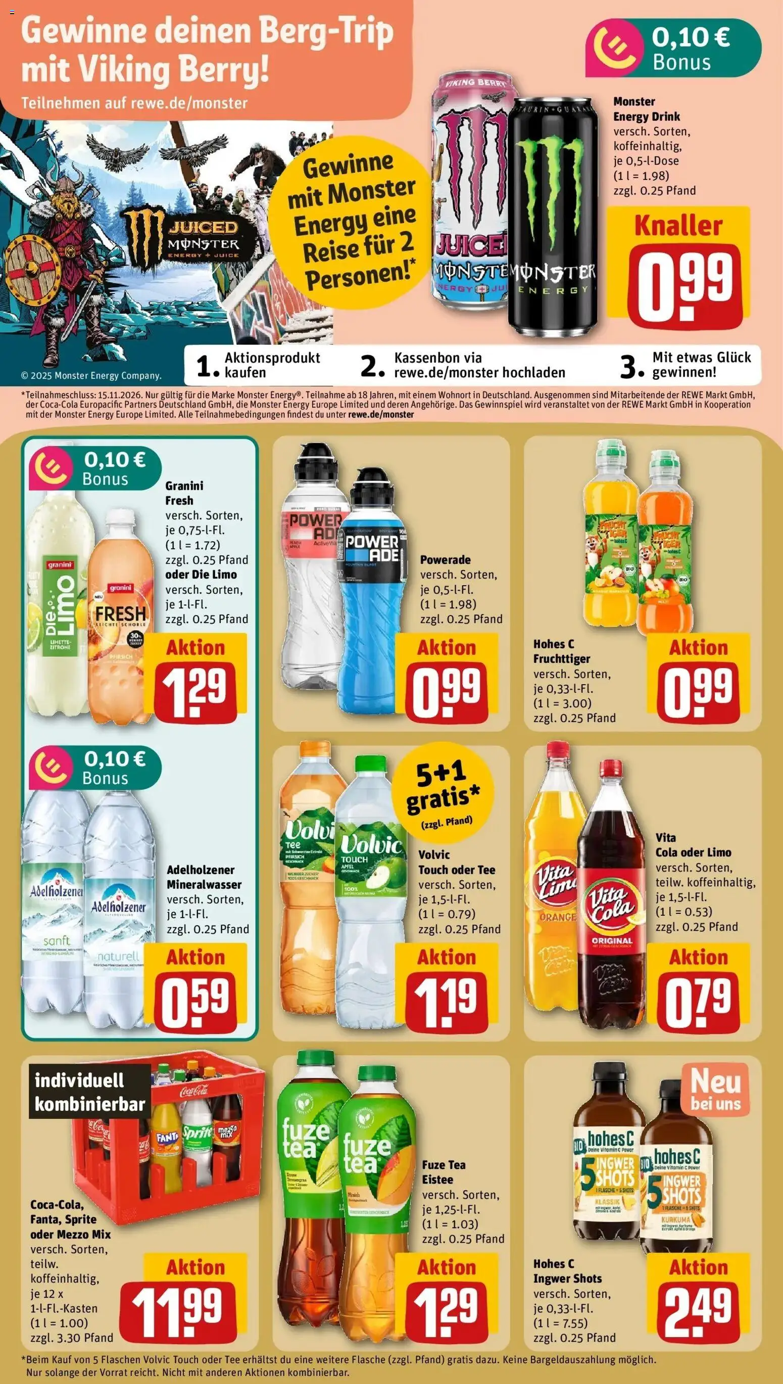 REWE Prospekt ab 26.10.2026 zum Blättern » Angebote | Seite: 18 | Produkte: Cola, Adelholzener, Äpfel, Zitrone