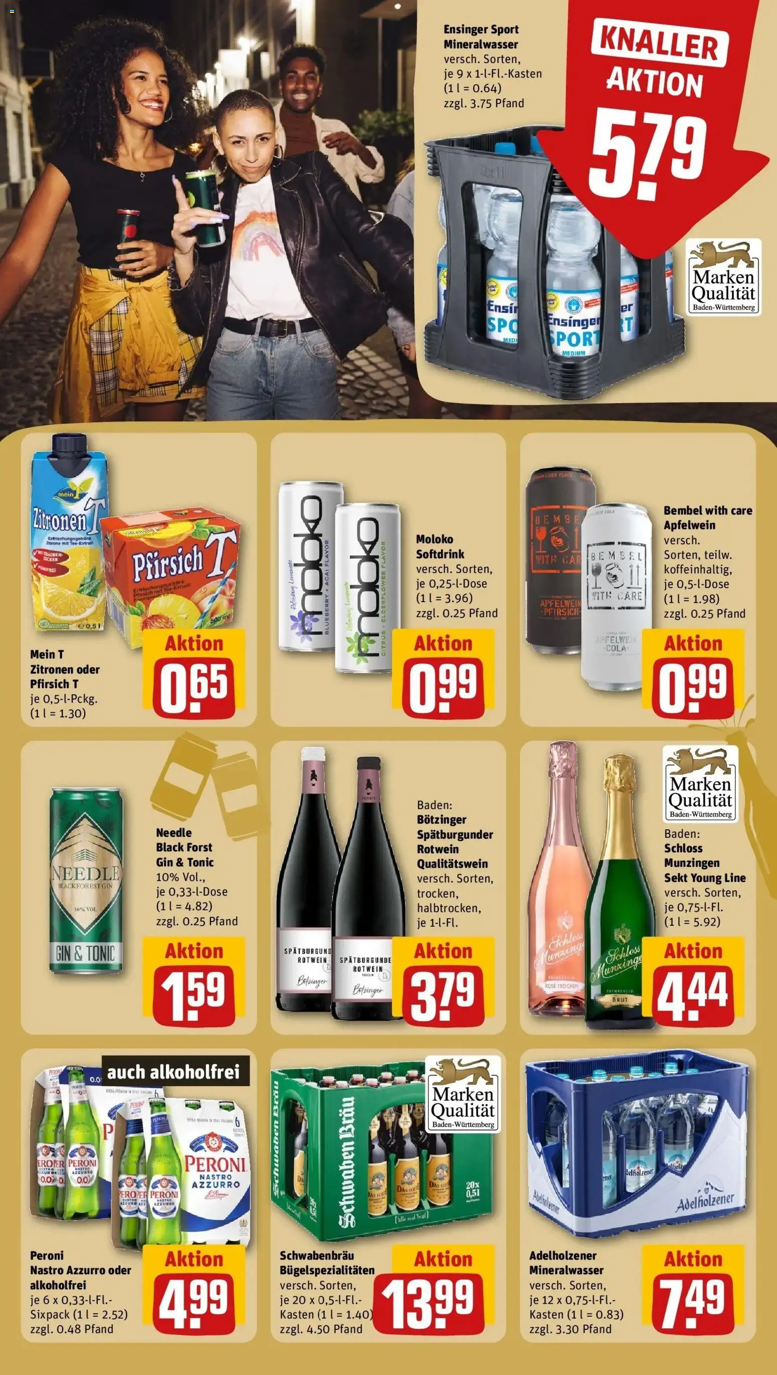 REWE Prospekt ab 14.09.2026 zum Blättern » Angebote | Seite: 19 | Produkte: Rotwein, Sekt, Adelholzener, Mineralwasser