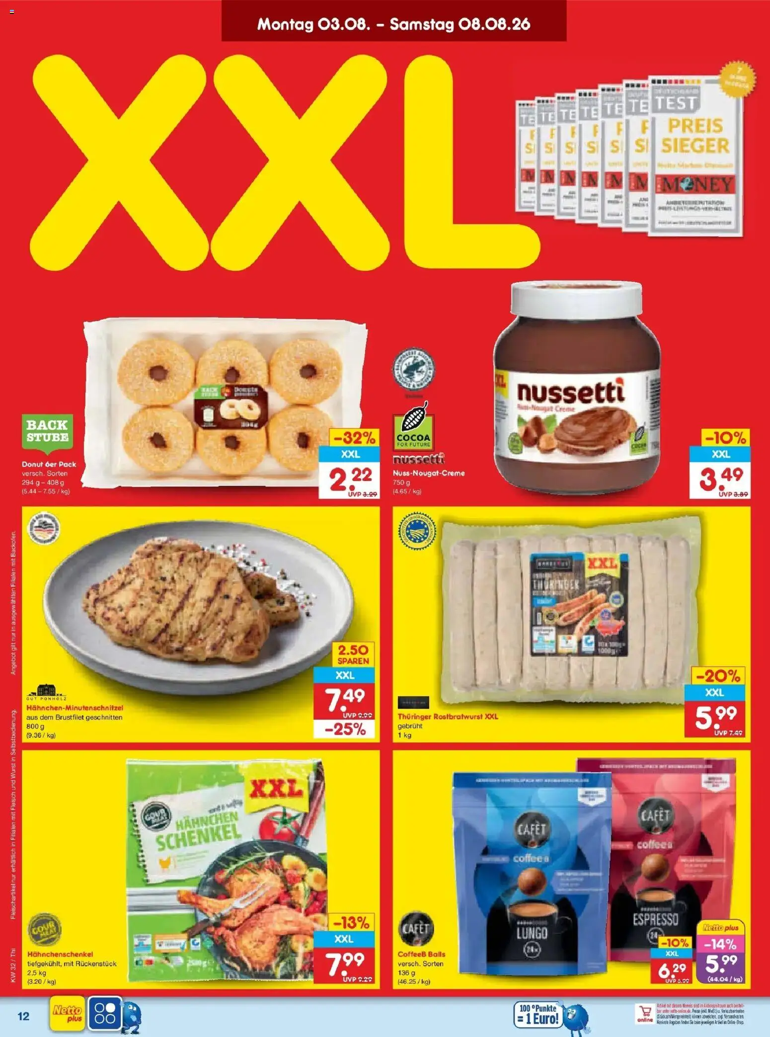 Netto Marken-Discount Prospekt Pirna – gültig ab 03.08.2026 | Seite: 26 | Produkte: Hahnchen, Hahnchenschenkel, Wurst, Fleisch