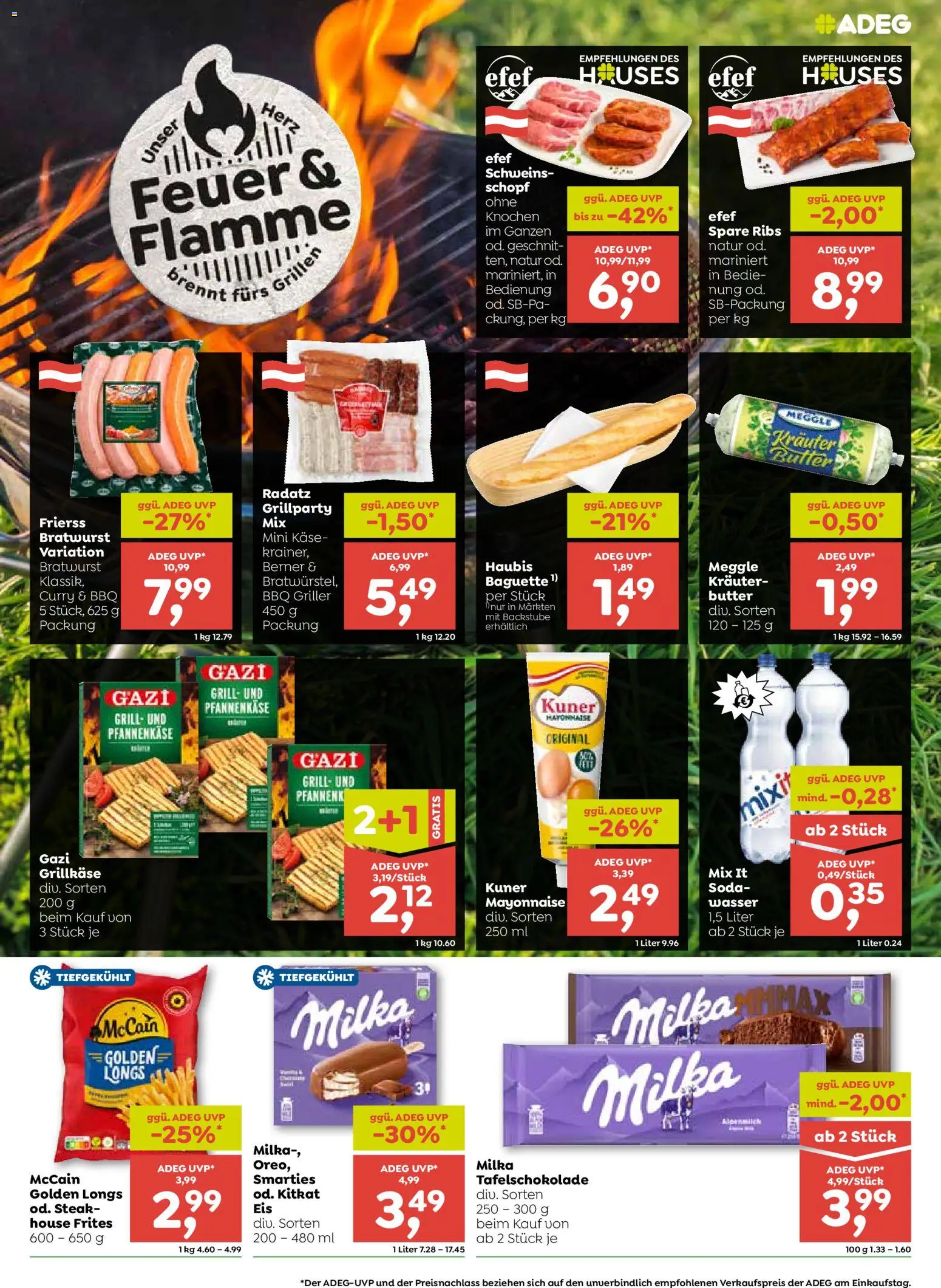 ADEG Flugblatt gültig ab 09.07.2026 | Seite: 5 | Produkte: Wasser, Mayonnaise, Butter, Käse