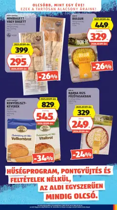 MINIBAGETT VAGY BAGETT, 6 vagy 2 darab/csomag, 300 g/csomag, 983,33 Ft/kg - amely érvényes a következő dátumtól: 2026.07.09. | Oldal: 3