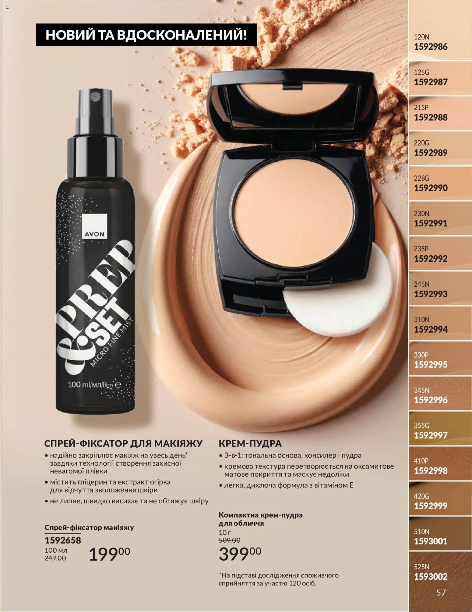 AVON Kаталог - дійснийкції з 31.08.2026 | Сторінка: 57 | Товари: Пудра, Консилер