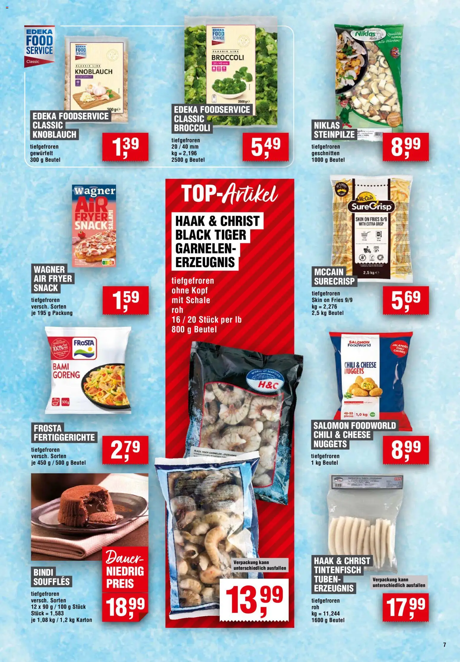 Handelshof Prospekt – gültig ab 12.11.2026 | Seite: 7 | Produkte: Tintenfisch, Frosta, Fertiggerichte, Tiger garnelen